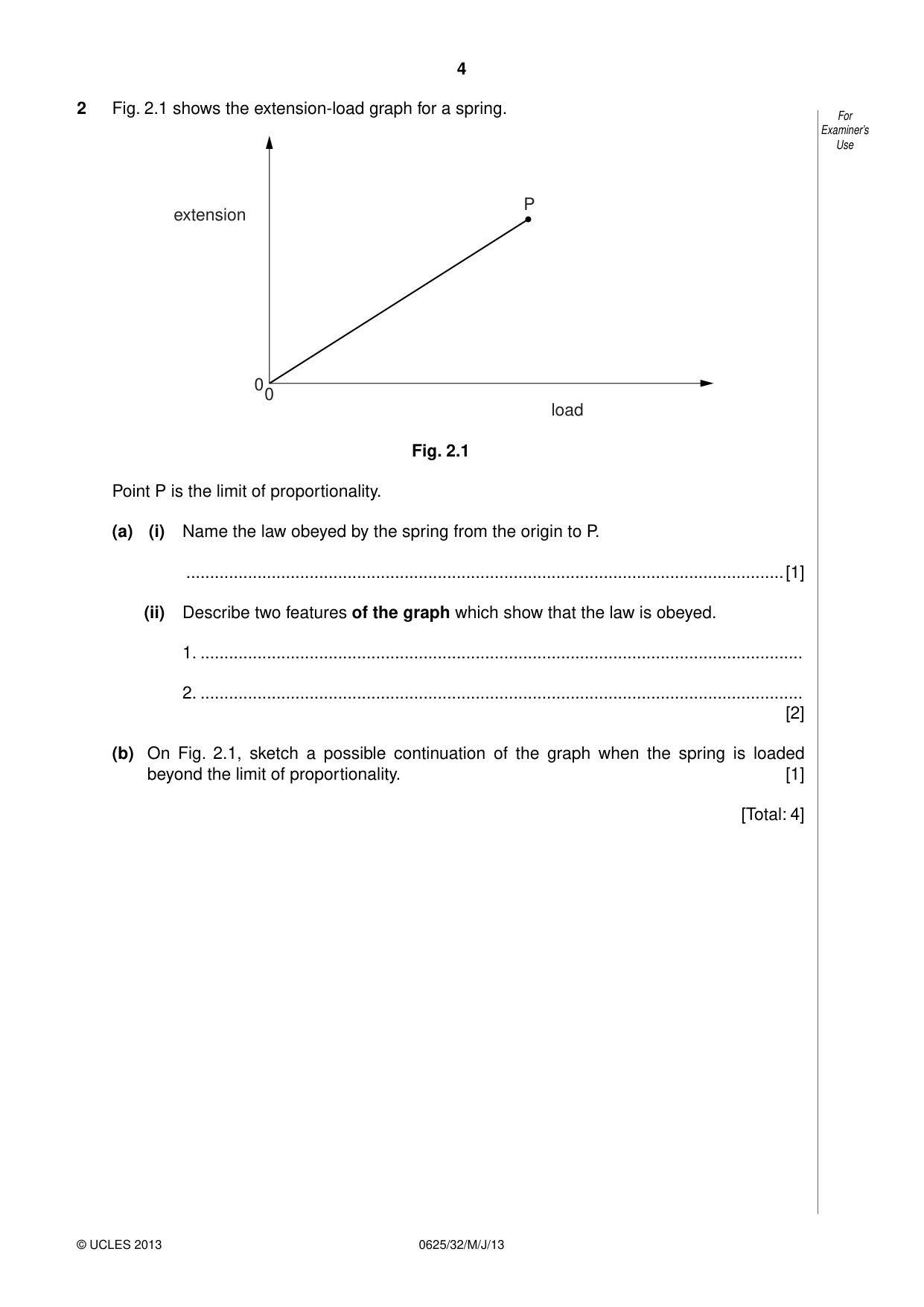 Cambridge IGCSE Physics 0625 2013 May/June Paper 3 · Variant 2 question paper, page 4 of 20