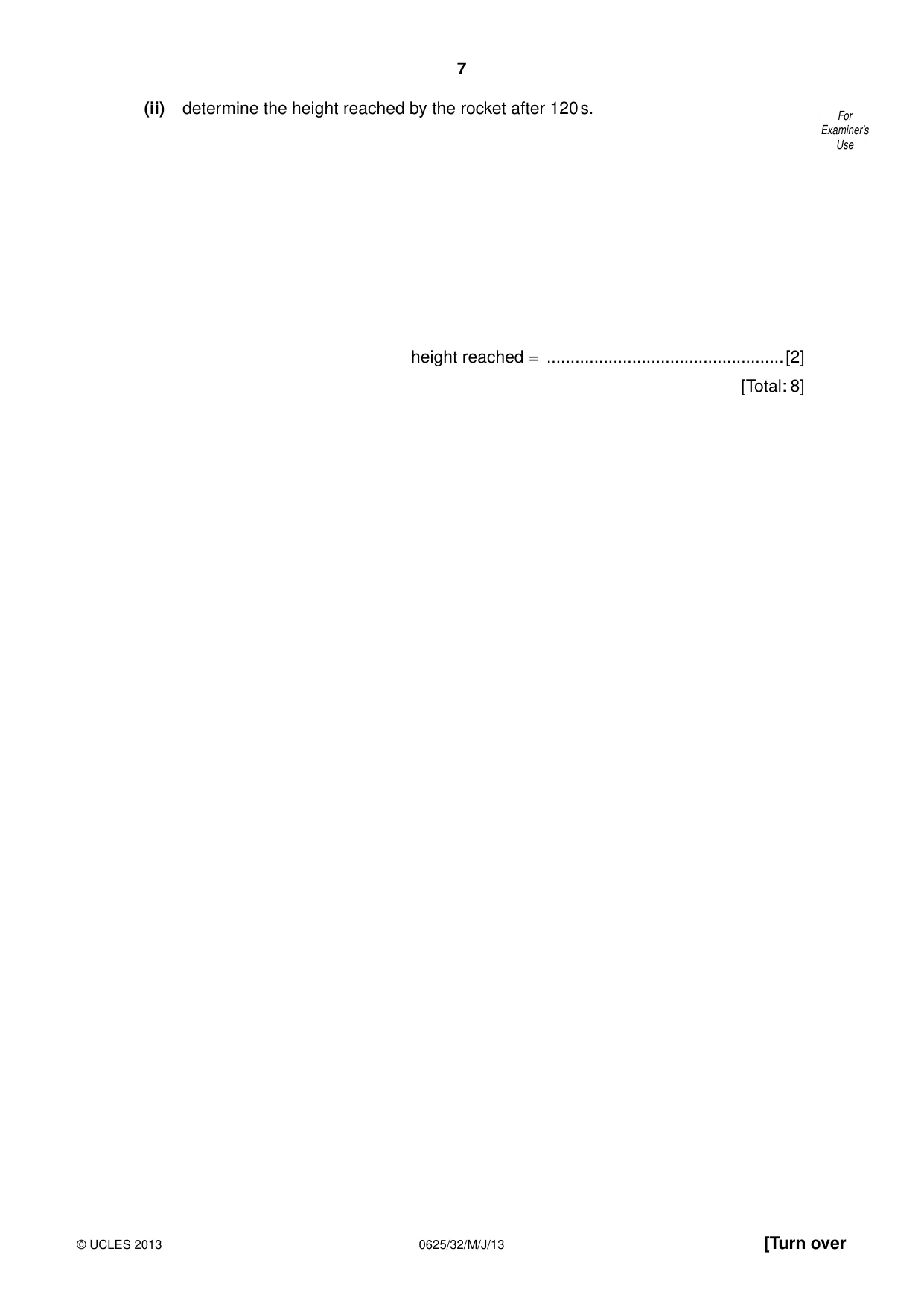 Cambridge IGCSE Physics 0625 2013 May/June Paper 3 · Variant 2 question paper, page 7 of 20