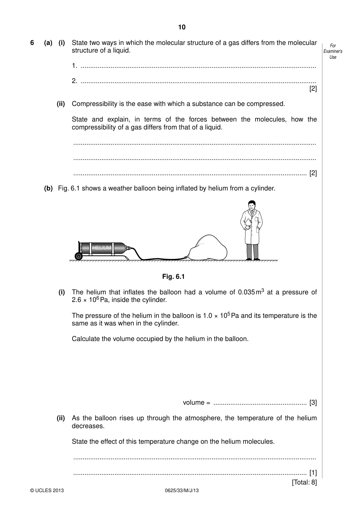 Cambridge IGCSE Physics 0625 2013 May/June Paper 3 · Variant 3 question paper, page 10 of 16