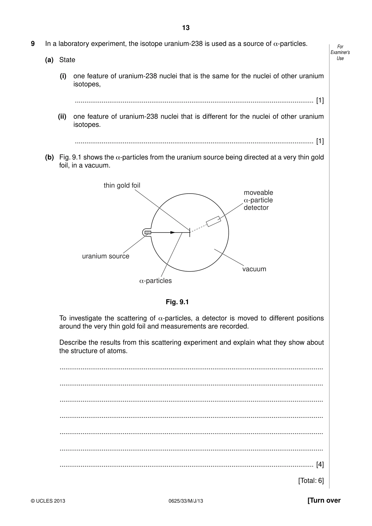 Cambridge IGCSE Physics 0625 2013 May/June Paper 3 · Variant 3 question paper, page 13 of 16