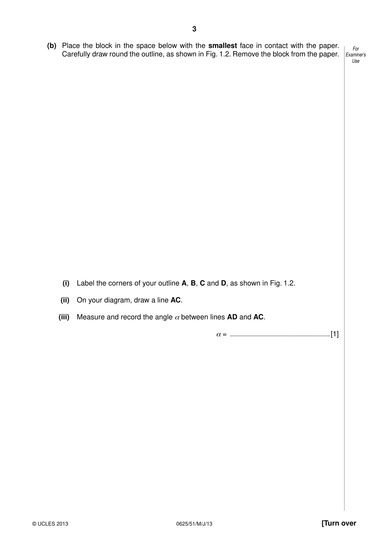 Cambridge IGCSE Physics 0625 2013 May/June Paper 5 · Variant 1 question paper, page 3 of 16