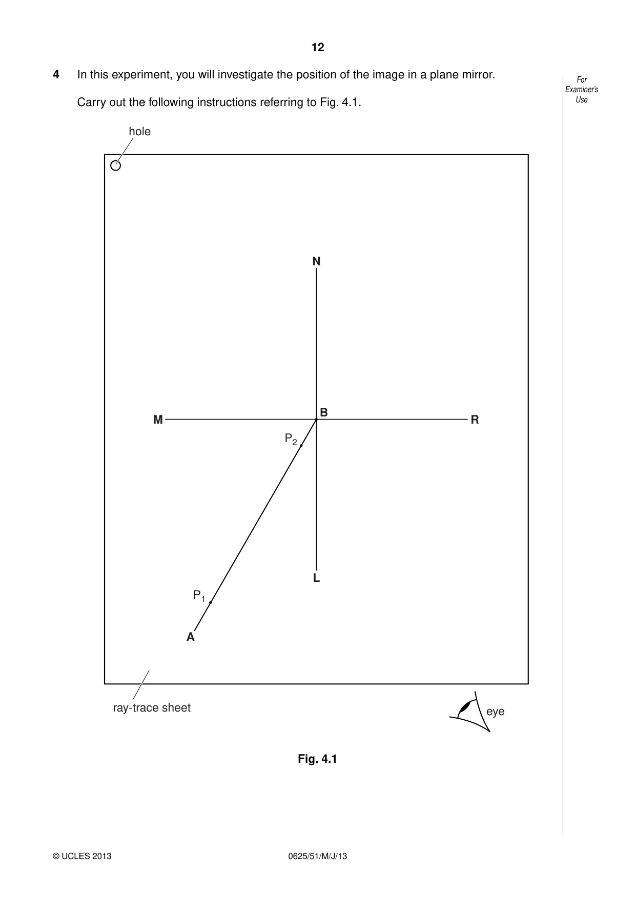 Cambridge IGCSE Physics 0625 2013 May/June Paper 5 · Variant 1 question paper, page 12 of 16
