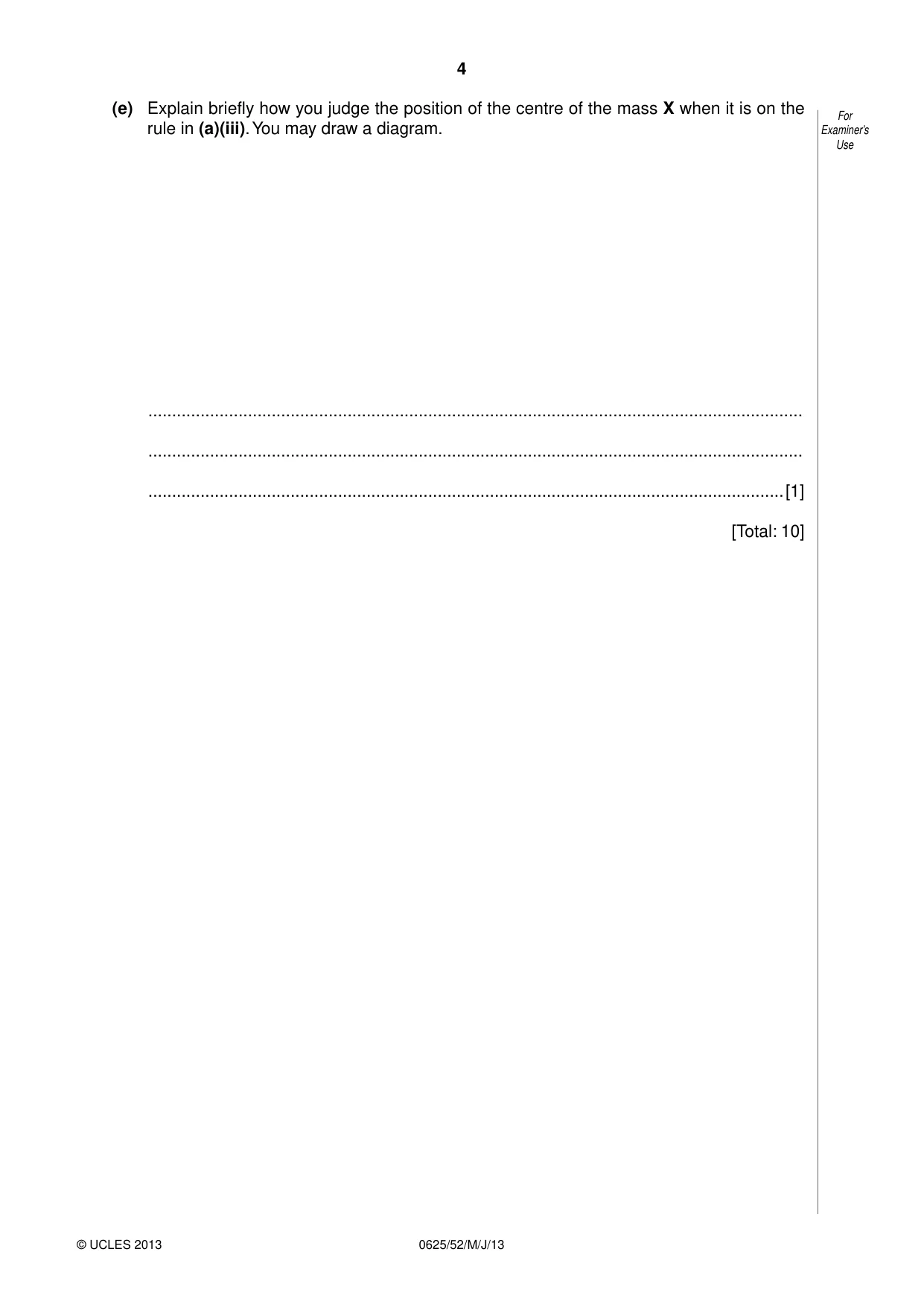 Cambridge IGCSE Physics 0625 2013 May/June Paper 5 · Variant 2 question paper, page 4 of 12