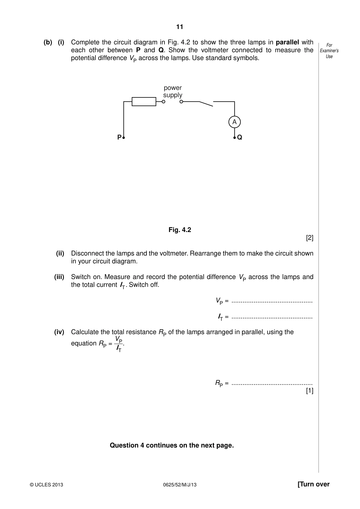 Cambridge IGCSE Physics 0625 2013 May/June Paper 5 · Variant 2 question paper, page 11 of 12