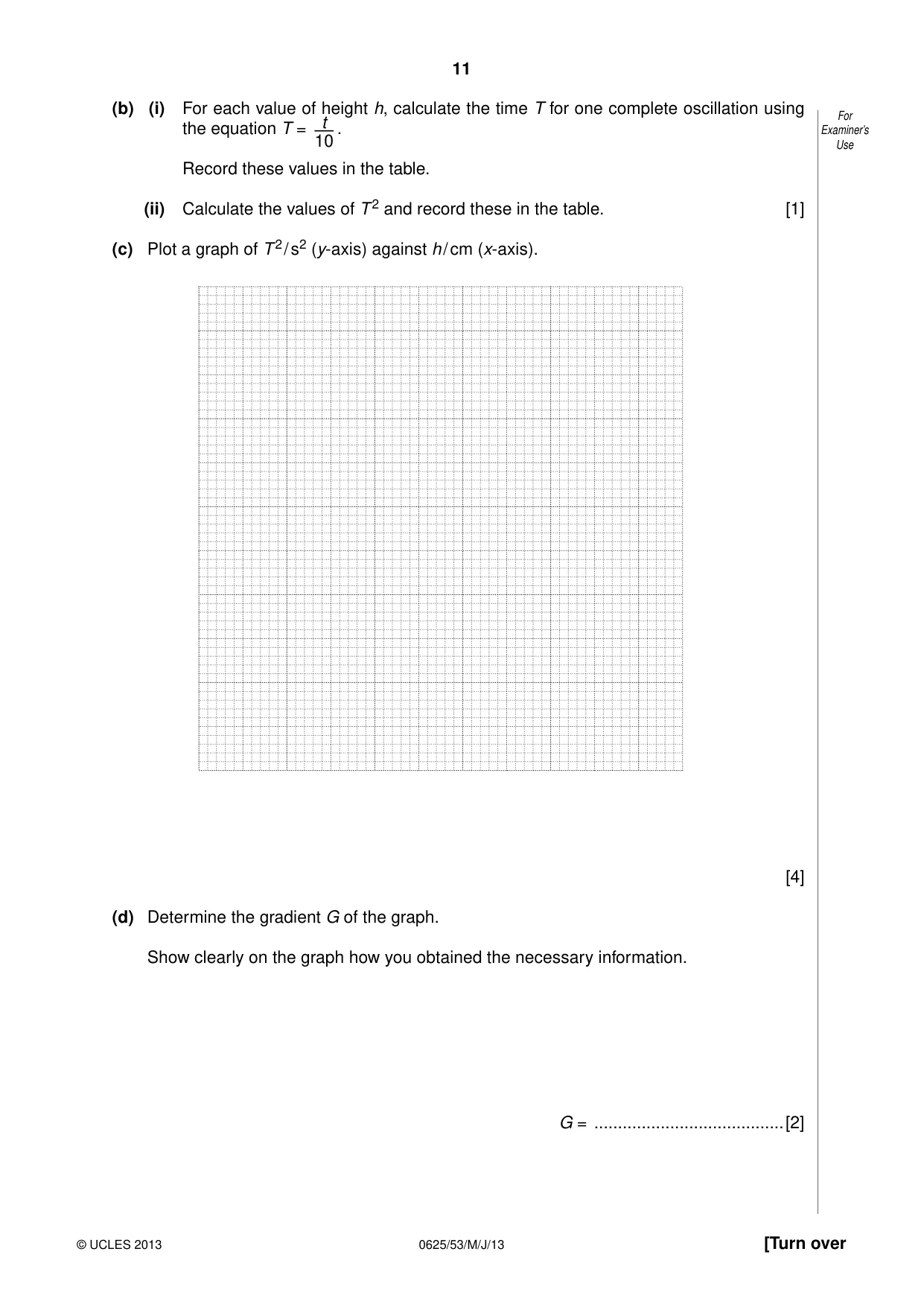 Cambridge IGCSE Physics 0625 2013 May/June Paper 5 · Variant 3 question paper, page 11 of 12