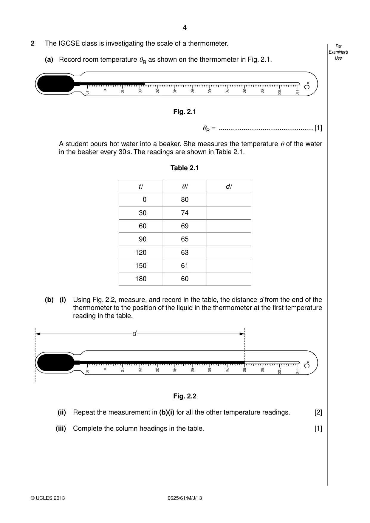 Cambridge IGCSE Physics 0625 2013 May/June Paper 6 · Variant 1 question paper, page 4 of 12