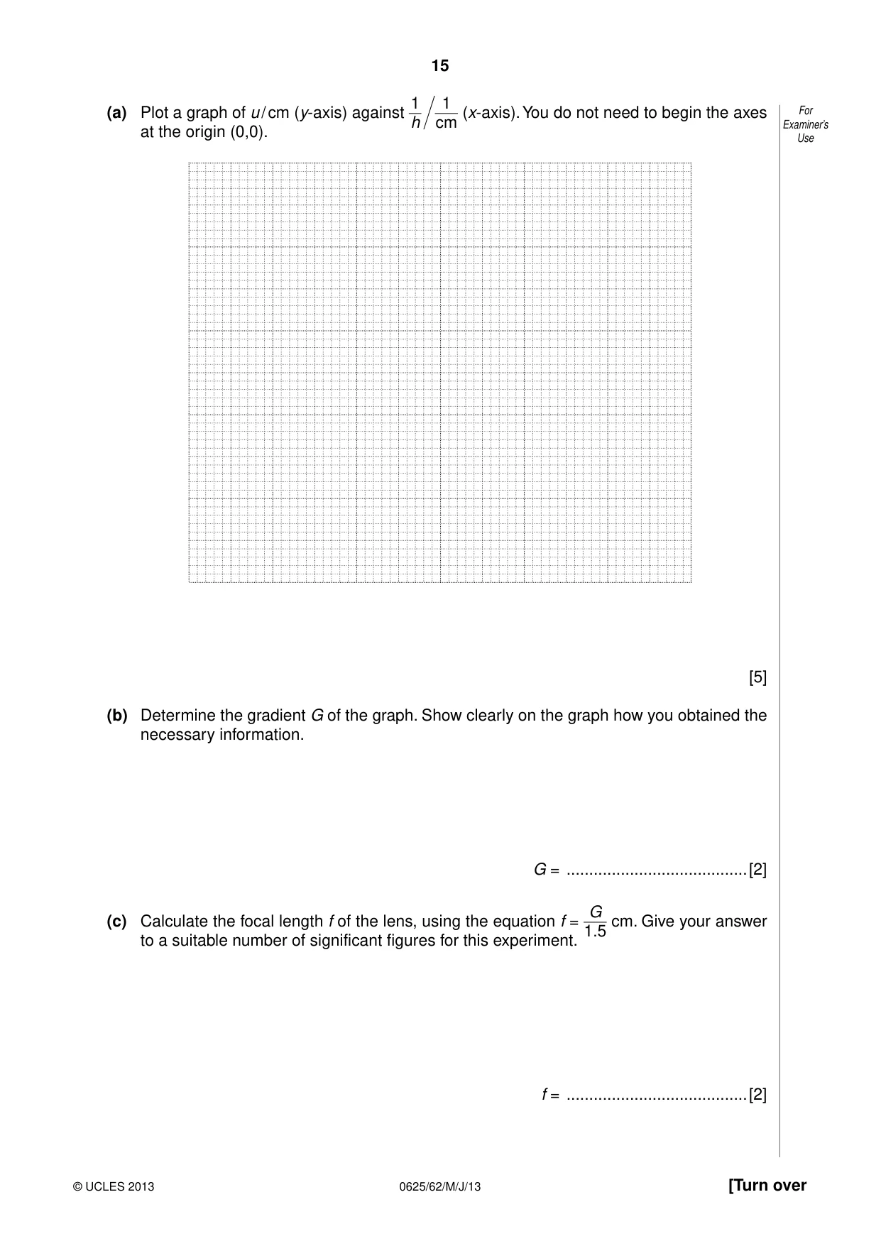 Cambridge IGCSE Physics 0625 2013 May/June Paper 6 · Variant 2 question paper, page 15 of 16