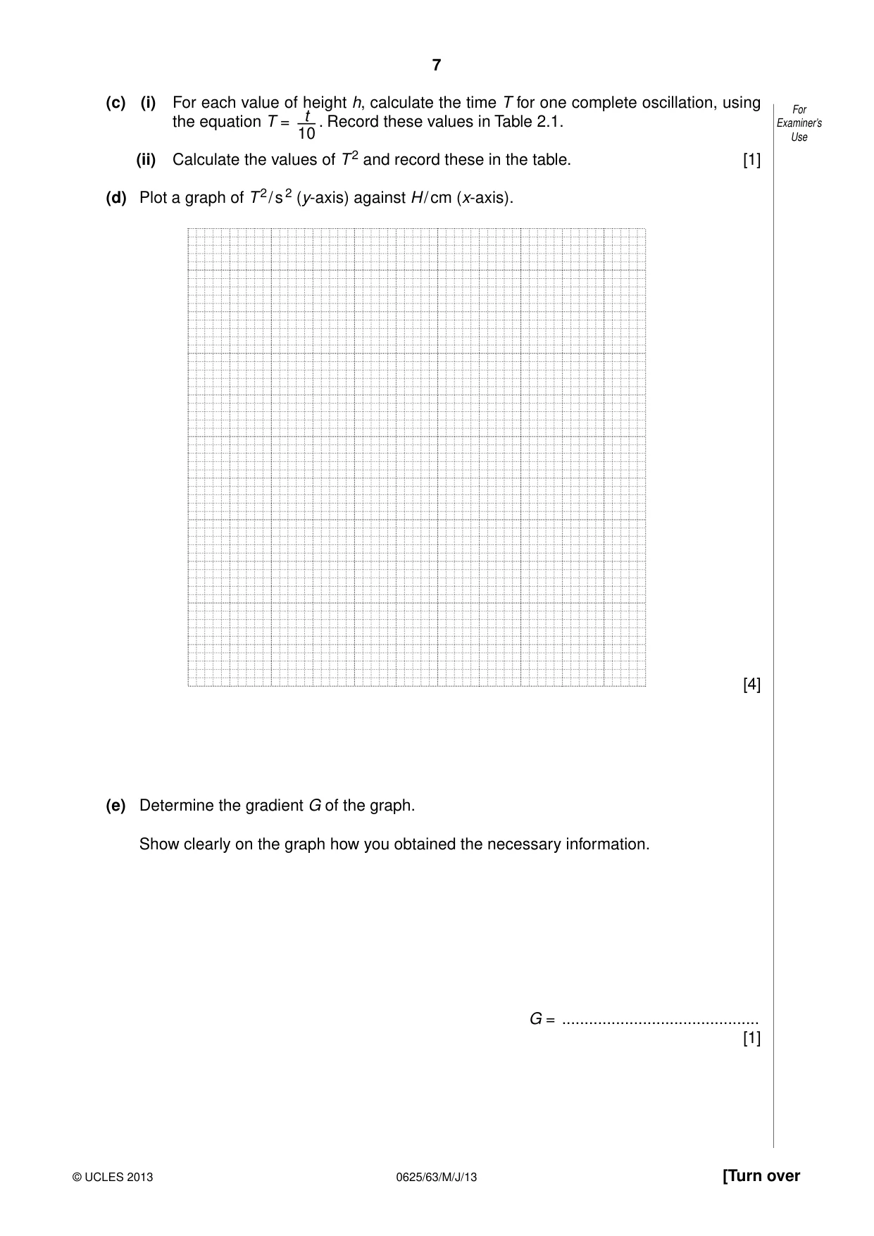 Cambridge IGCSE Physics 0625 2013 May/June Paper 6 · Variant 3 question paper, page 7 of 16