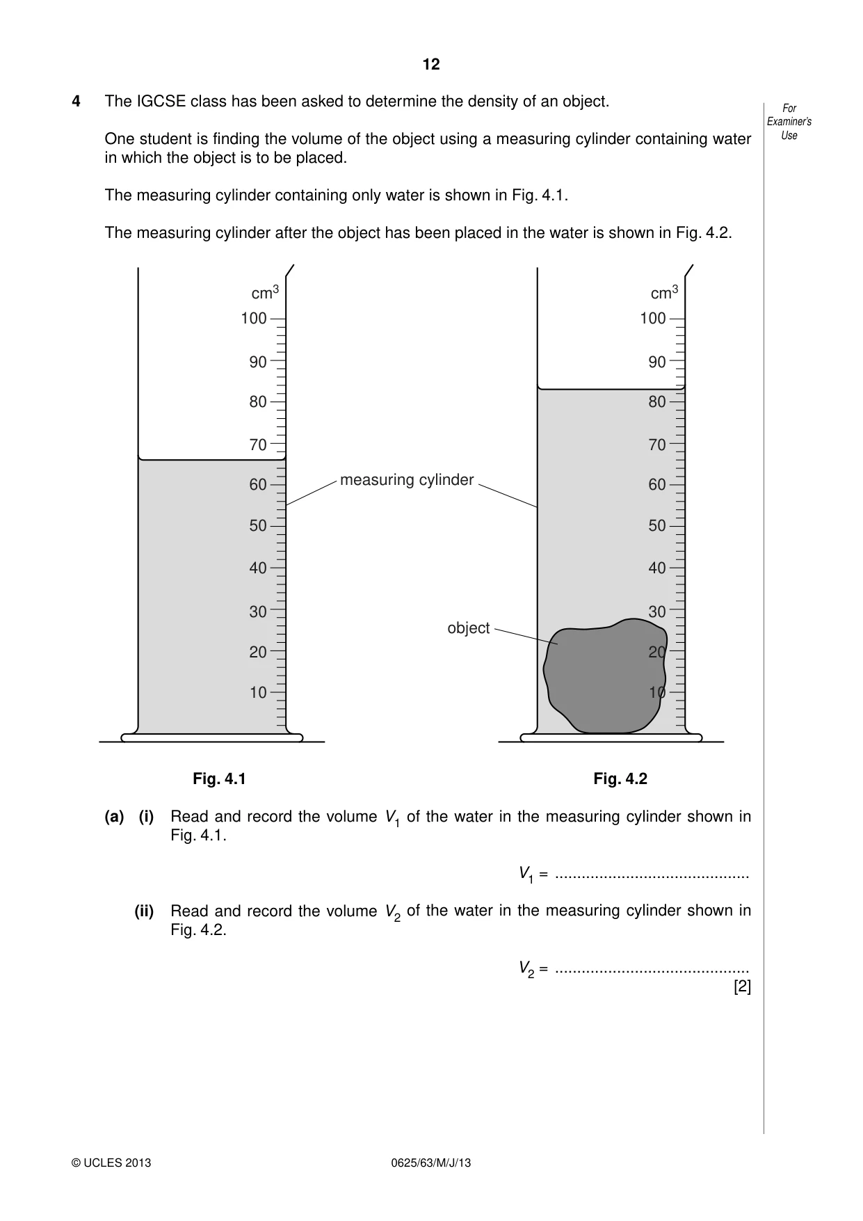 Cambridge IGCSE Physics 0625 2013 May/June Paper 6 · Variant 3 question paper, page 12 of 16