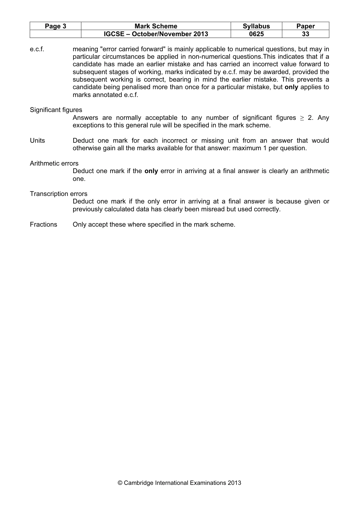 Mark scheme, page 3 of 7