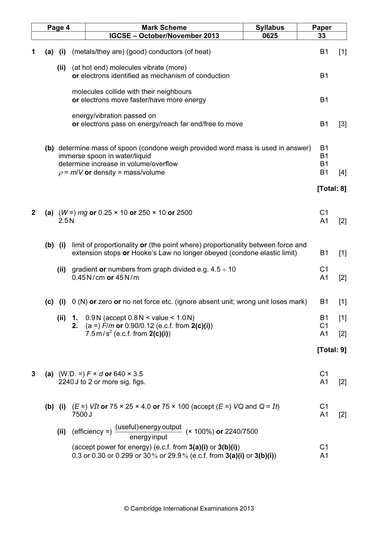 Mark scheme, page 4 of 7