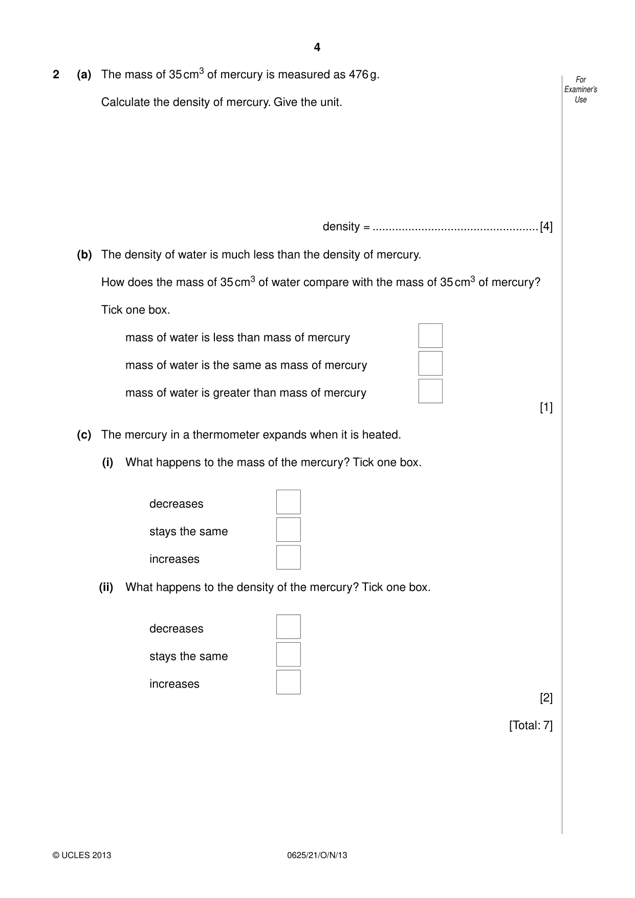 Cambridge IGCSE Physics 0625 2013 Oct/Nov Paper 2 · Variant 1 question paper, page 4 of 16