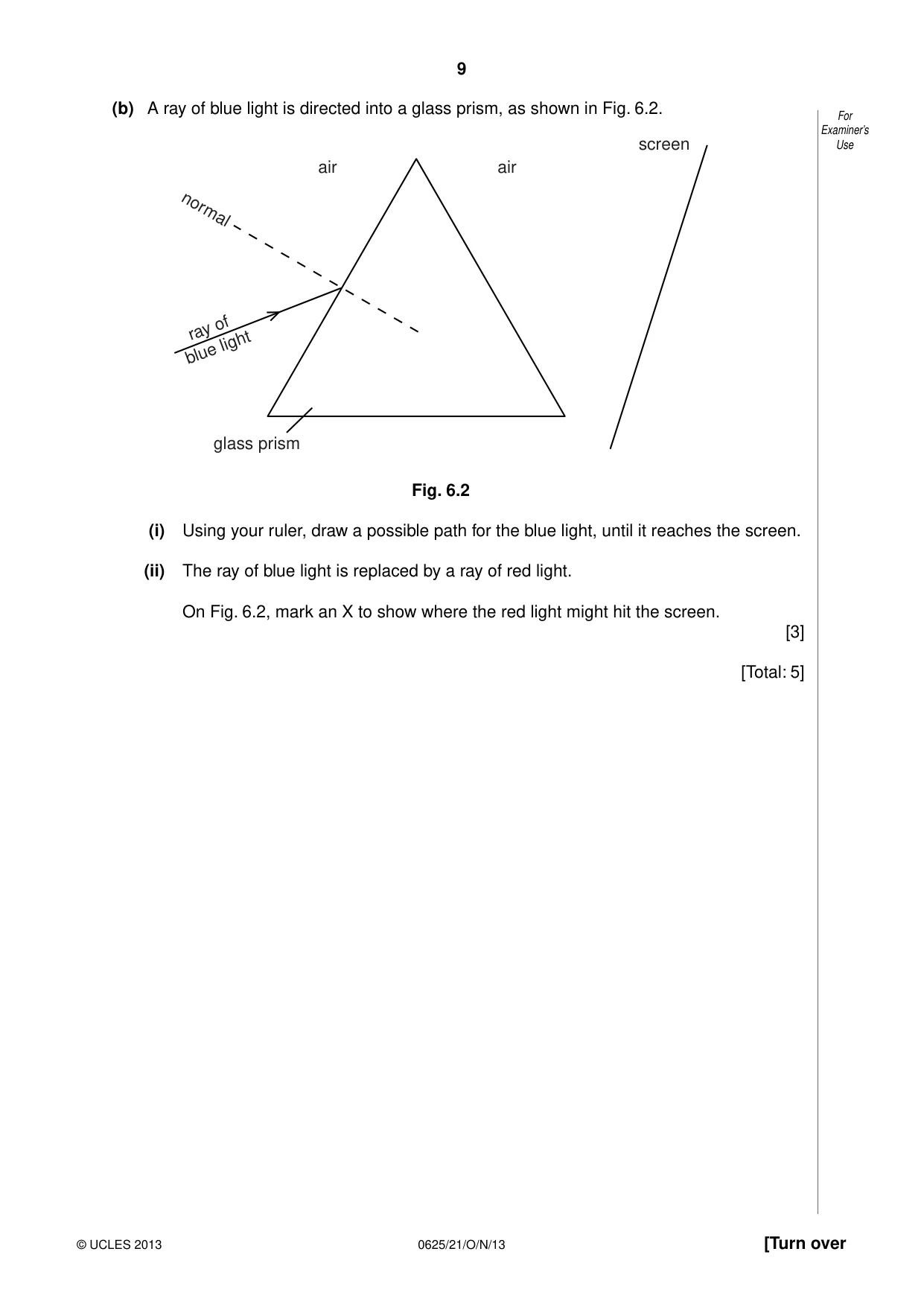Cambridge IGCSE Physics 0625 2013 Oct/Nov Paper 2 · Variant 1 question paper, page 9 of 16