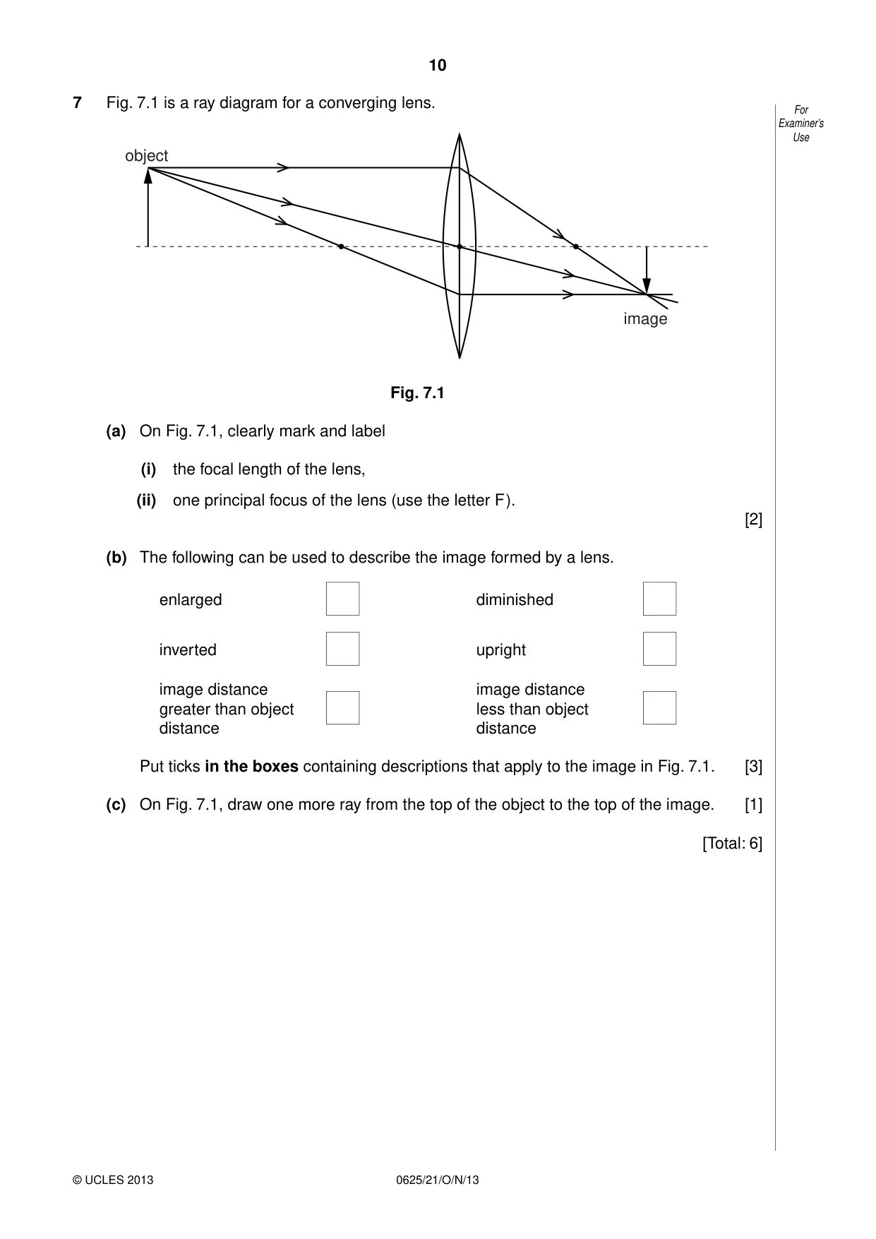 Cambridge IGCSE Physics 0625 2013 Oct/Nov Paper 2 · Variant 1 question paper, page 10 of 16