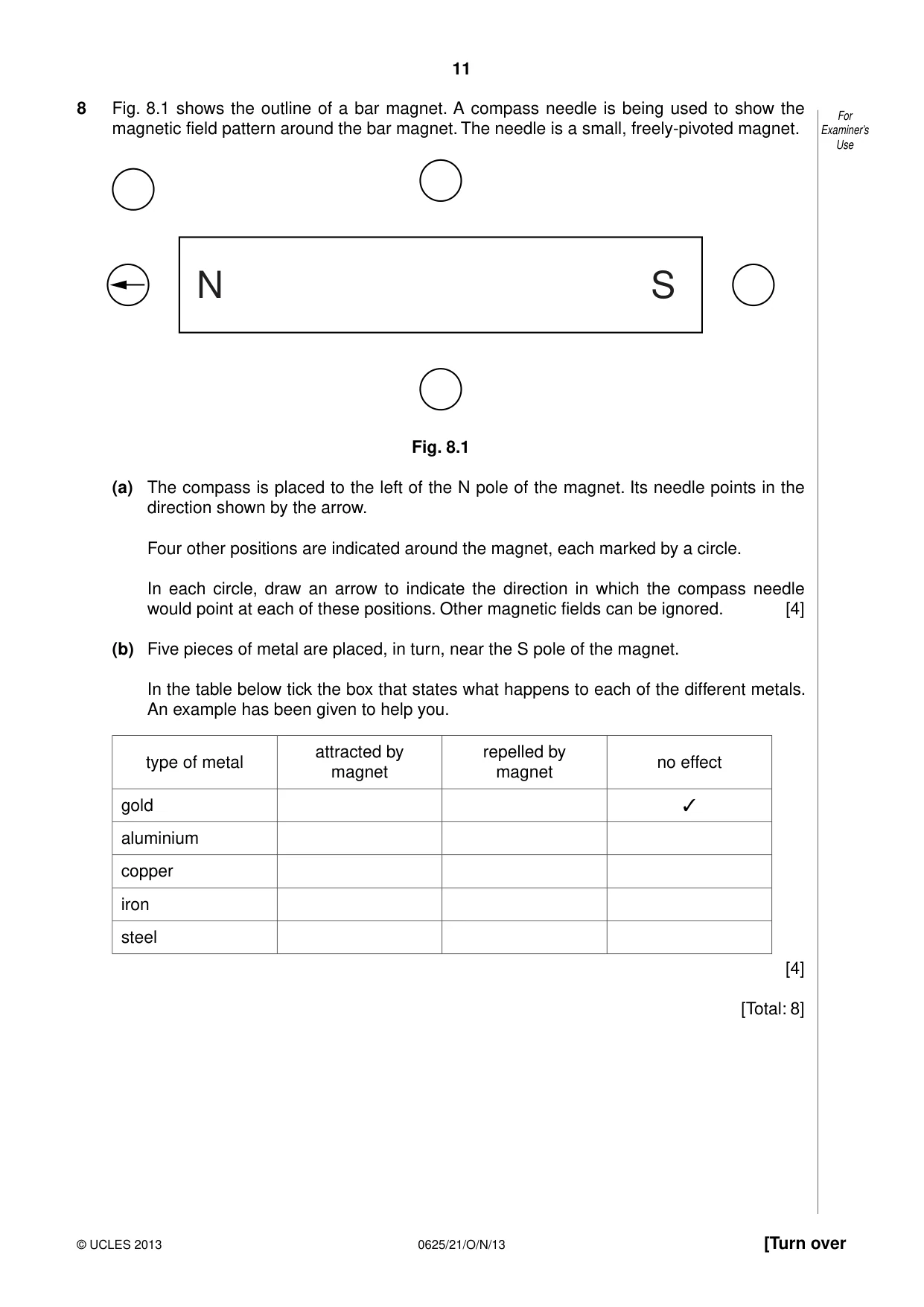 Cambridge IGCSE Physics 0625 2013 Oct/Nov Paper 2 · Variant 1 question paper, page 11 of 16
