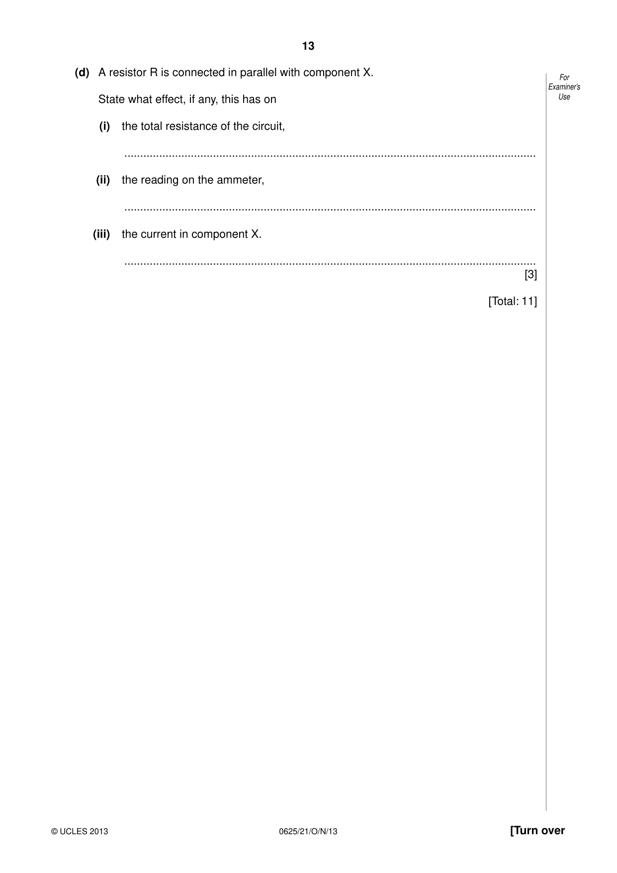 Cambridge IGCSE Physics 0625 2013 Oct/Nov Paper 2 · Variant 1 question paper, page 13 of 16