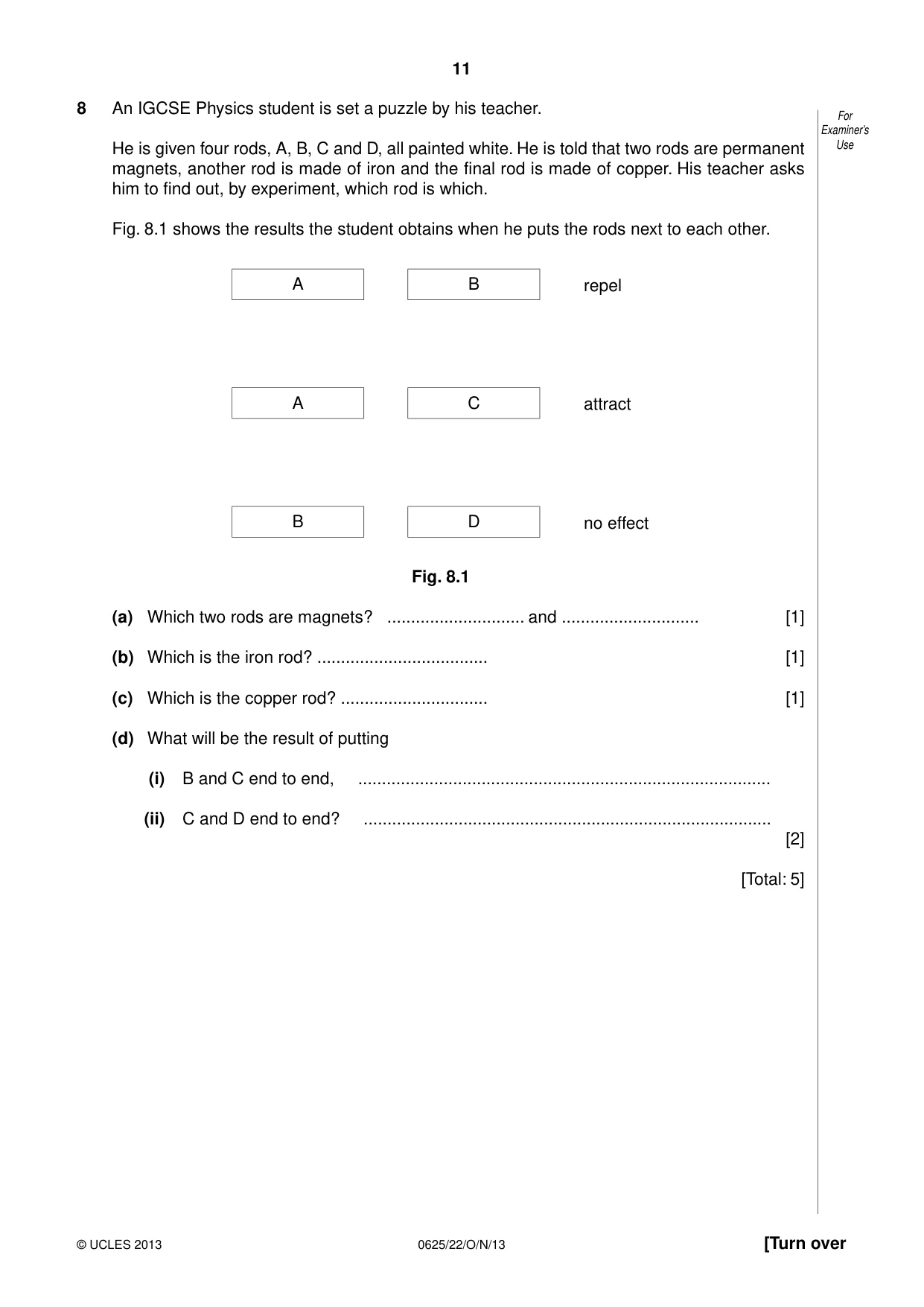 Cambridge IGCSE Physics 0625 2013 Oct/Nov Paper 2 · Variant 2 question paper, page 11 of 16