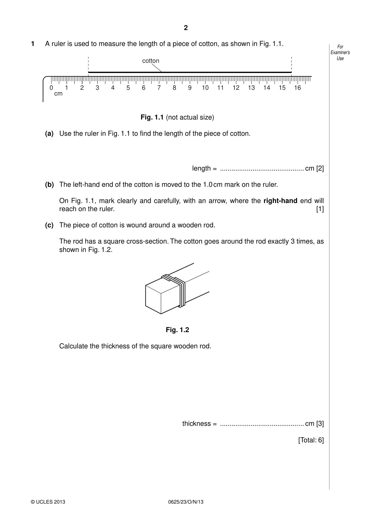 Cambridge IGCSE Physics 0625 2013 Oct/Nov Paper 2 · Variant 3 question paper, page 2 of 16