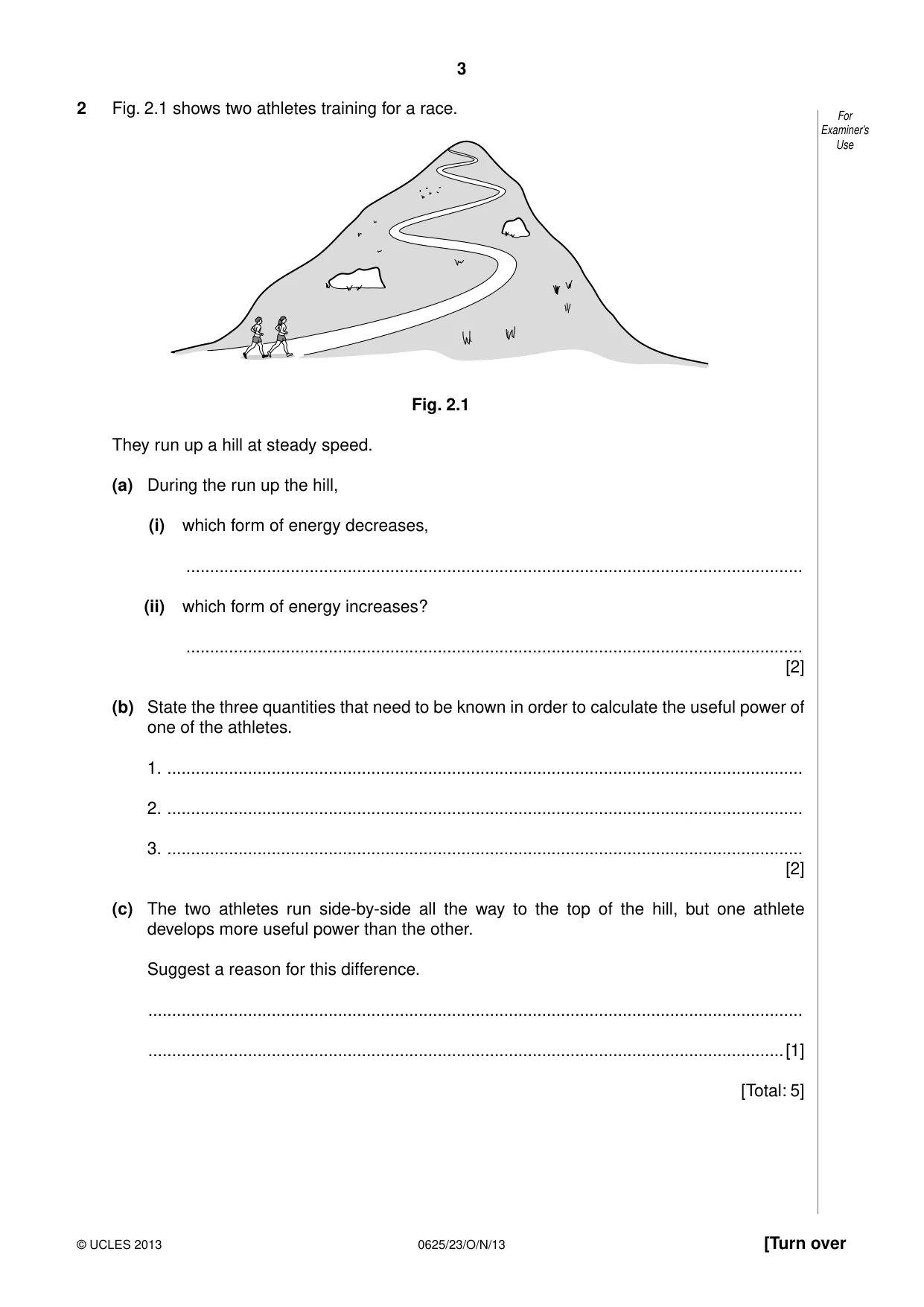 Cambridge IGCSE Physics 0625 2013 Oct/Nov Paper 2 · Variant 3 question paper, page 3 of 16