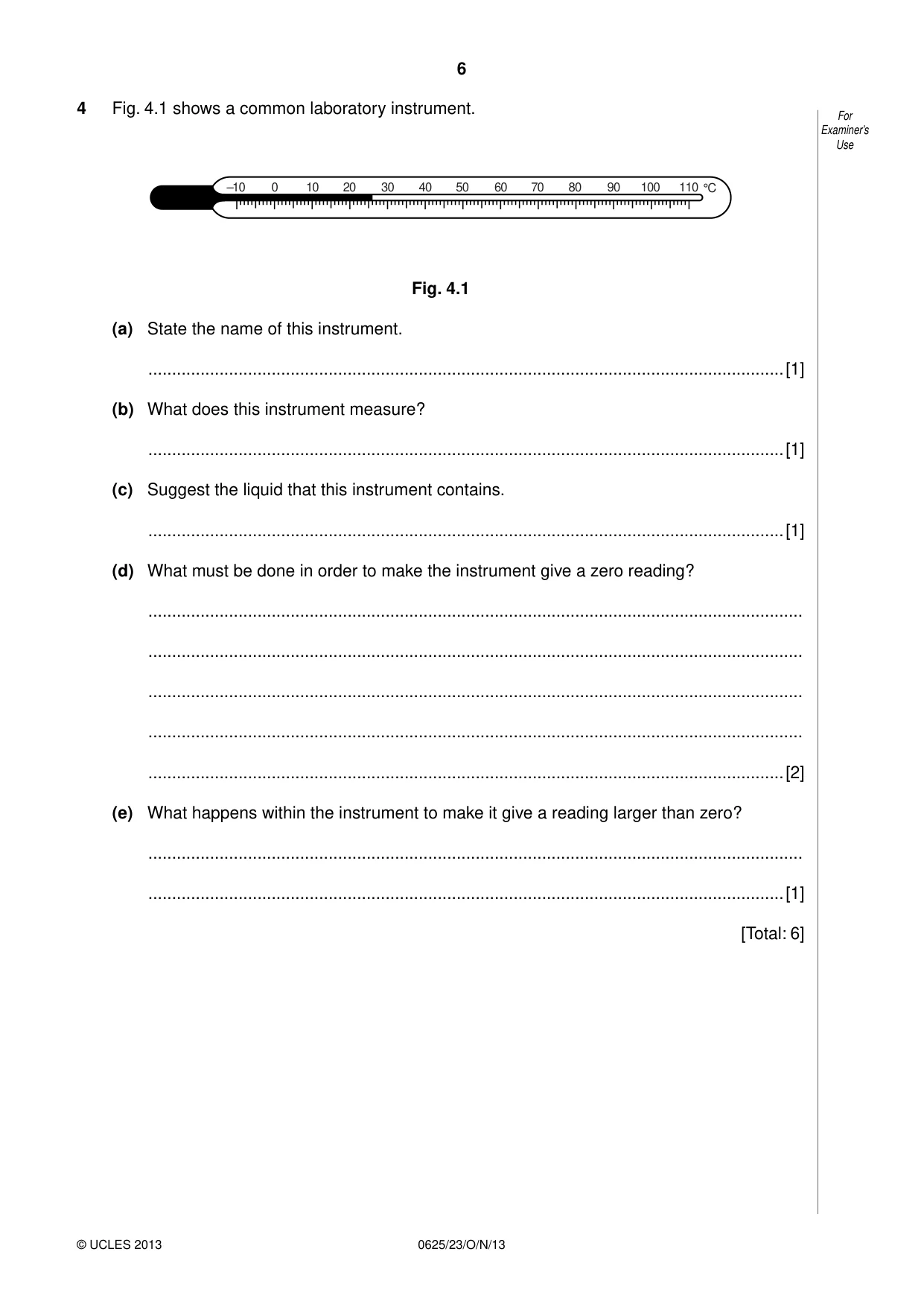 Cambridge IGCSE Physics 0625 2013 Oct/Nov Paper 2 · Variant 3 question paper, page 6 of 16