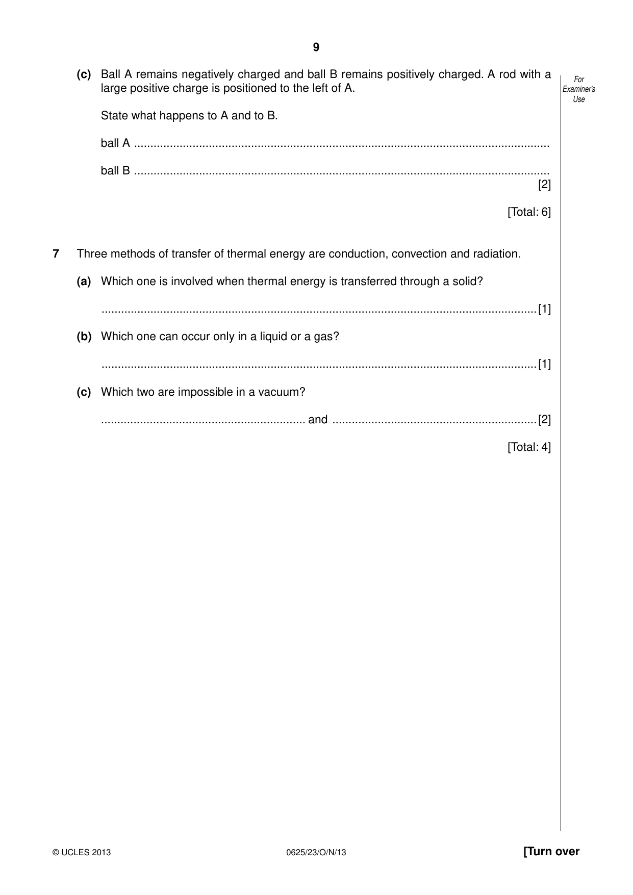 Cambridge IGCSE Physics 0625 2013 Oct/Nov Paper 2 · Variant 3 question paper, page 9 of 16