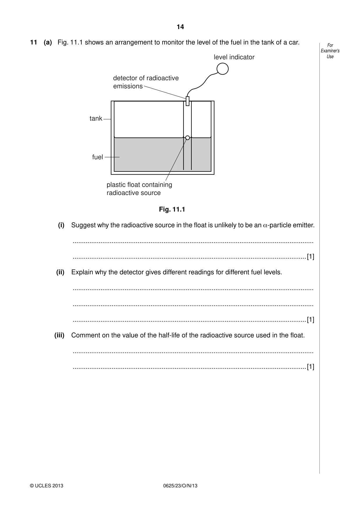 Cambridge IGCSE Physics 0625 2013 Oct/Nov Paper 2 · Variant 3 question paper, page 14 of 16