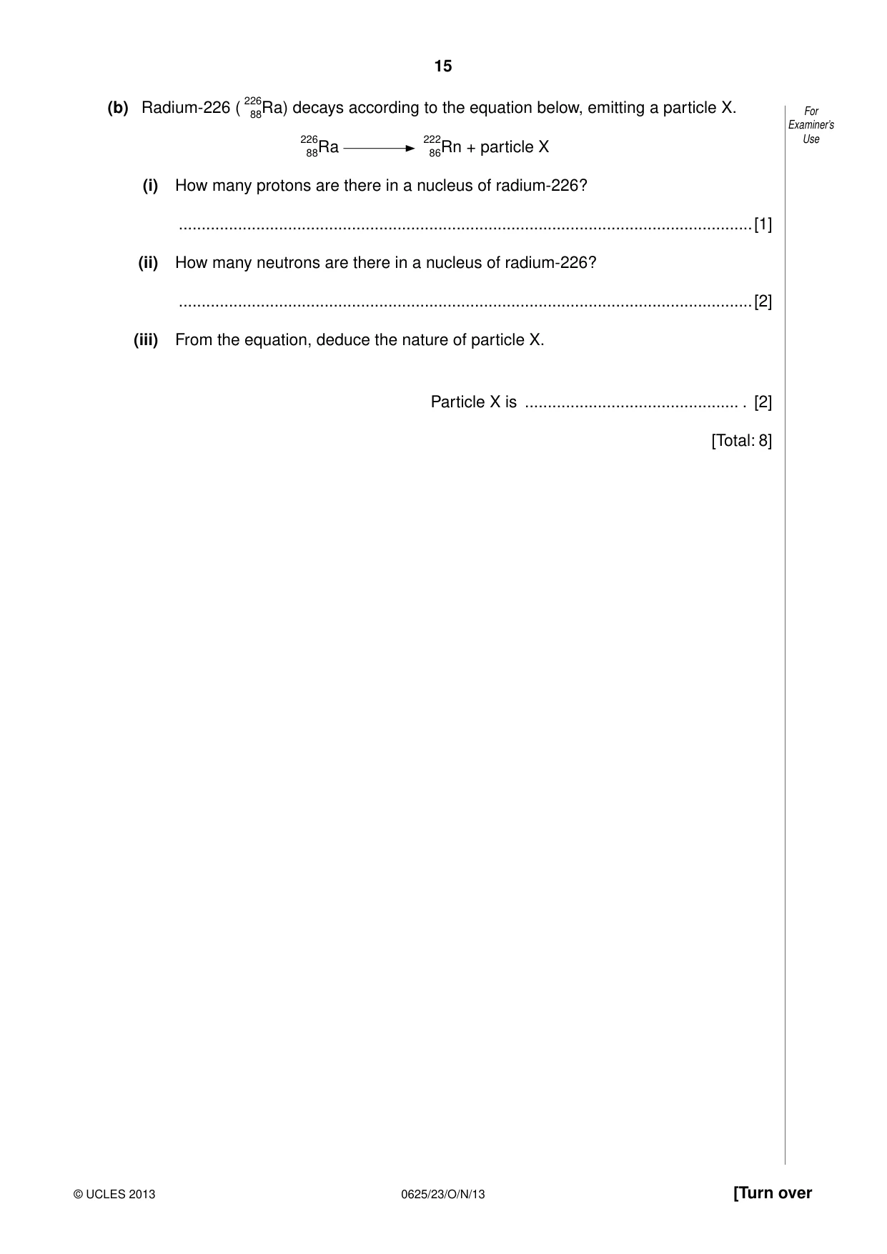 Cambridge IGCSE Physics 0625 2013 Oct/Nov Paper 2 · Variant 3 question paper, page 15 of 16