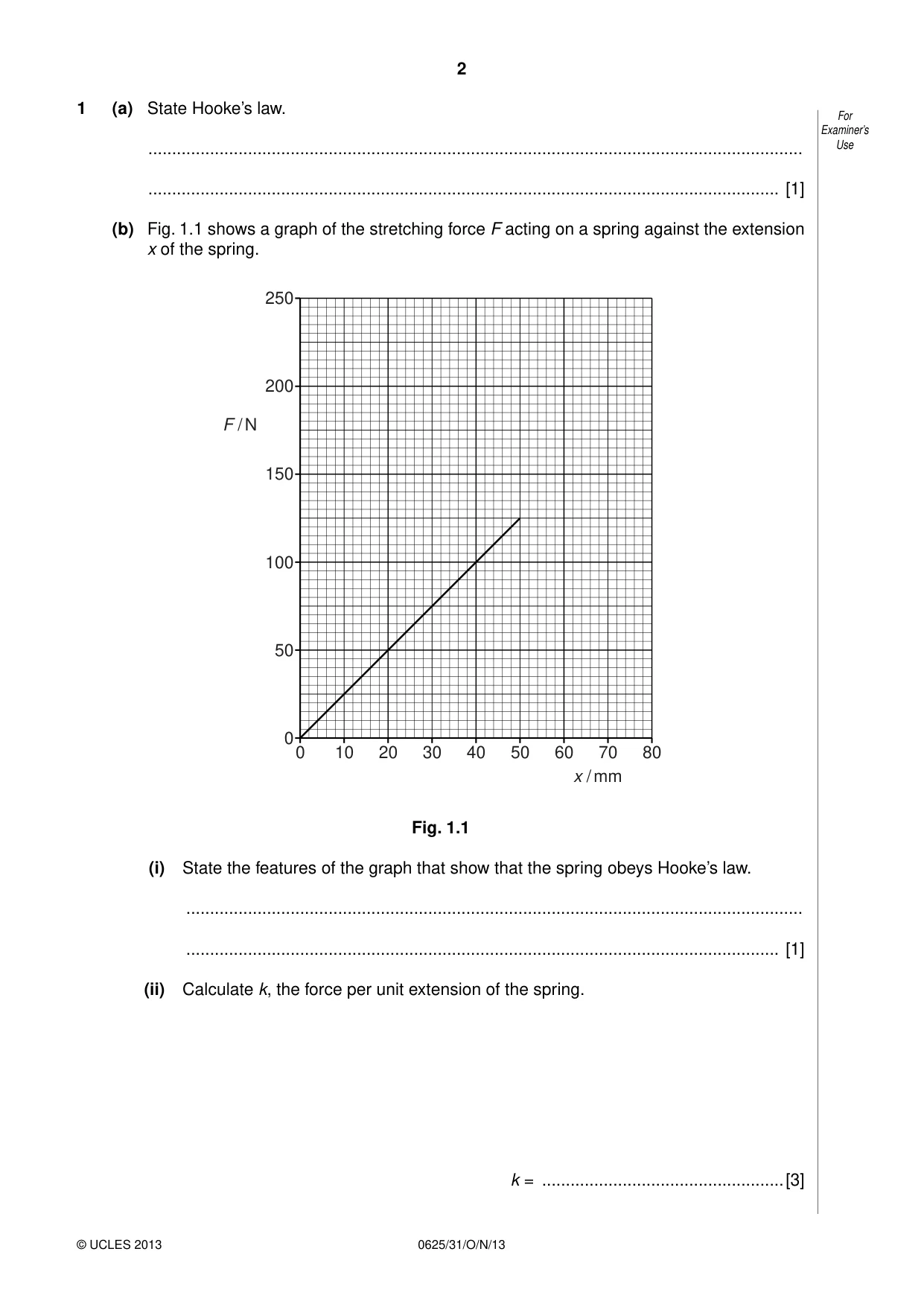 Cambridge IGCSE Physics 0625 2013 Oct/Nov Paper 3 · Variant 1 question paper, page 2 of 20