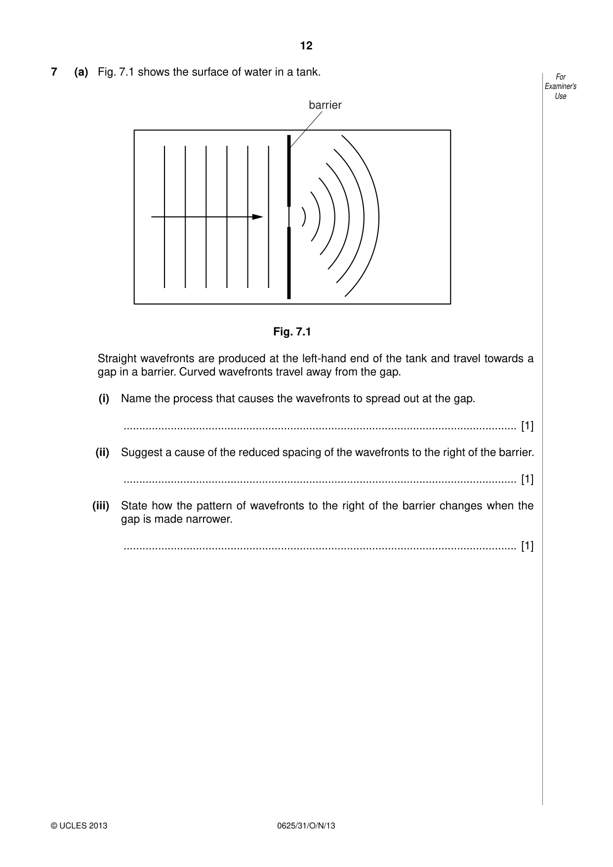 Cambridge IGCSE Physics 0625 2013 Oct/Nov Paper 3 · Variant 1 question paper, page 12 of 20