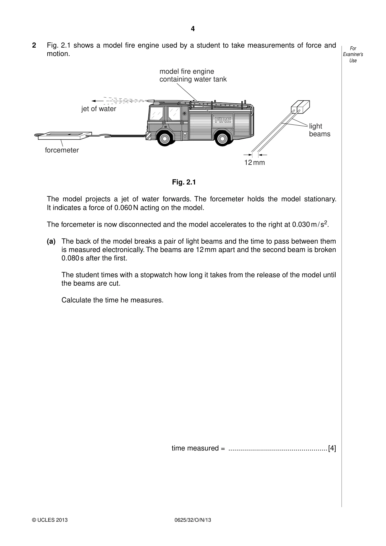 Cambridge IGCSE Physics 0625 2013 Oct/Nov Paper 3 · Variant 2 question paper, page 4 of 20