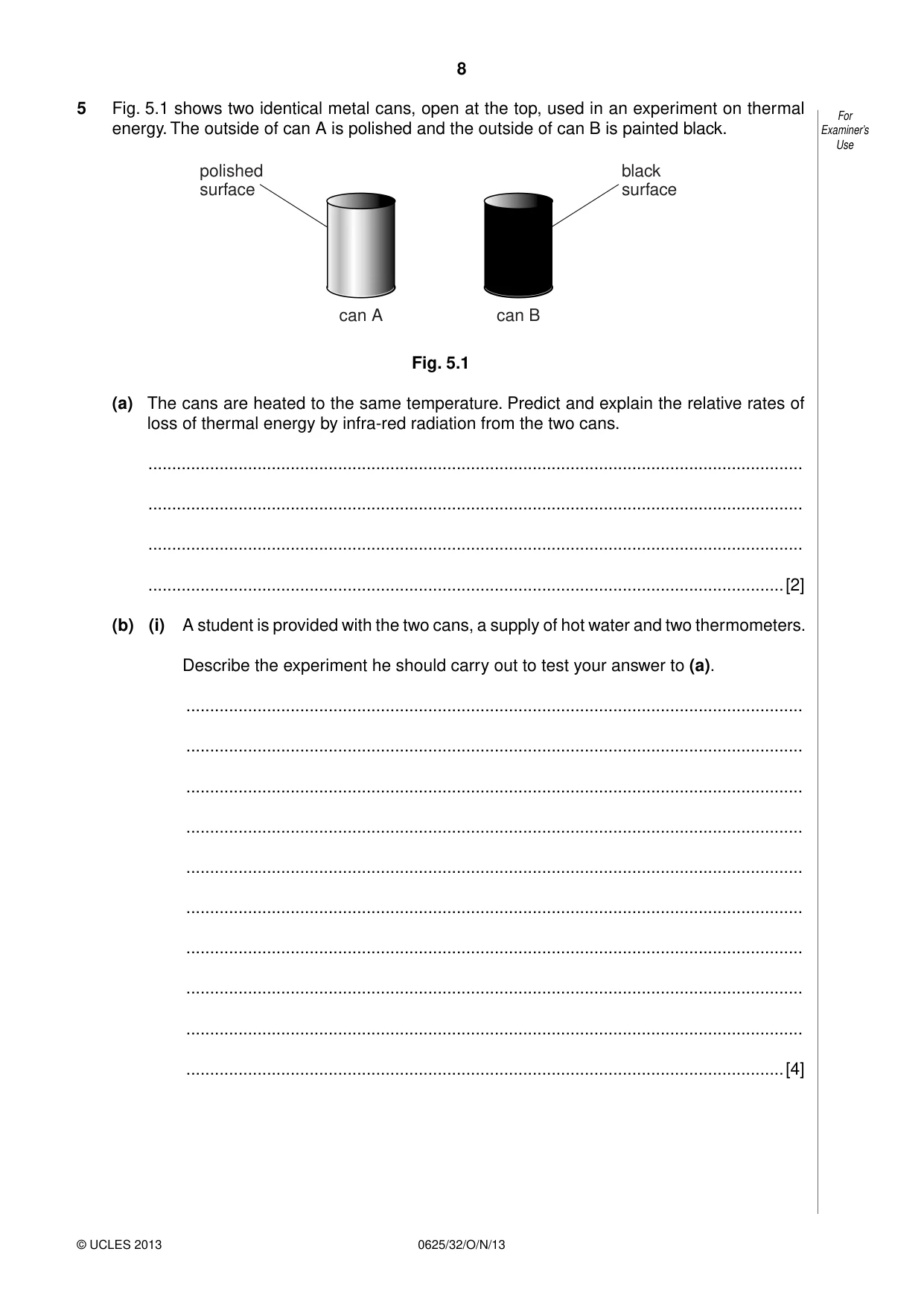 Cambridge IGCSE Physics 0625 2013 Oct/Nov Paper 3 · Variant 2 question paper, page 8 of 20