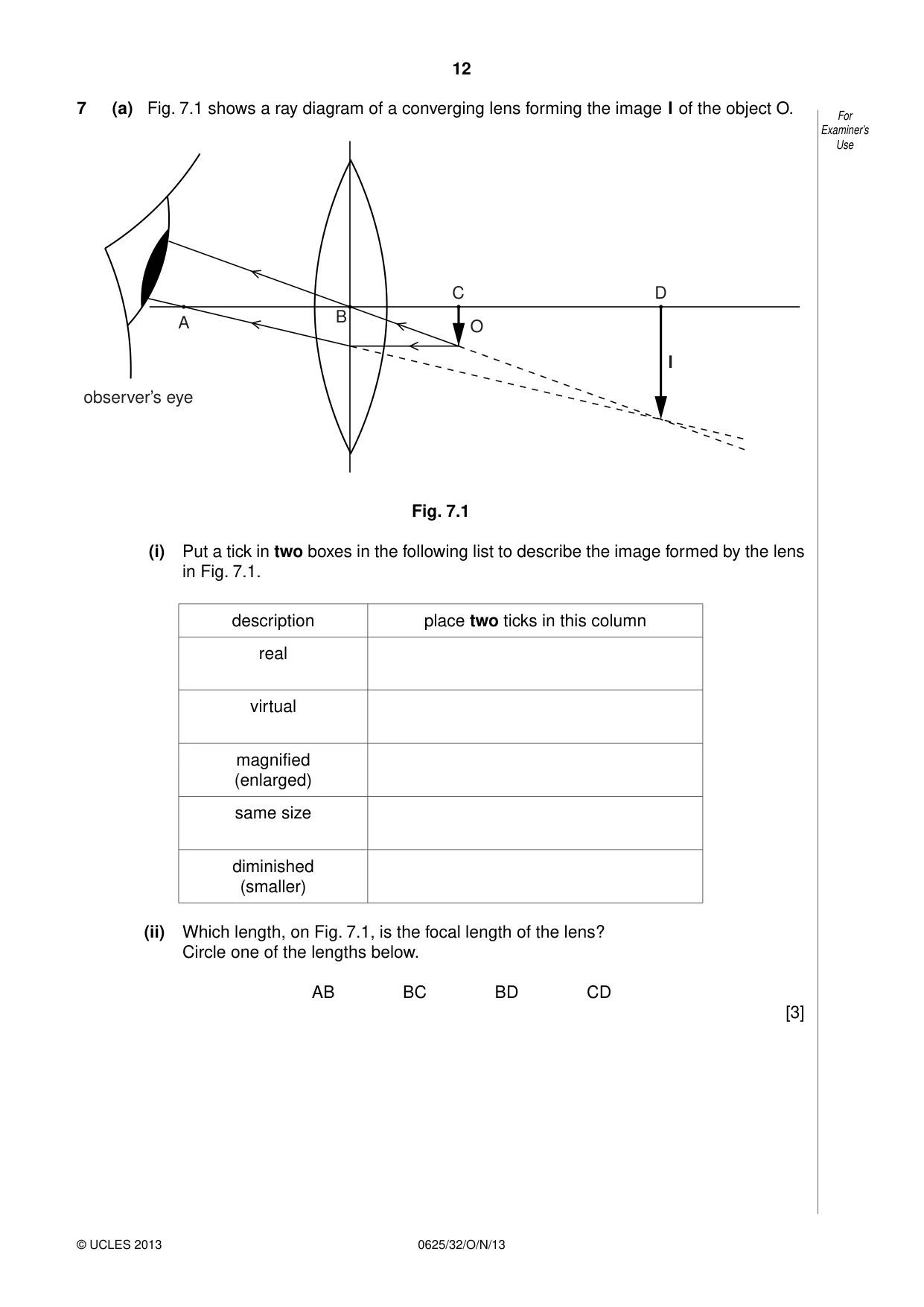 Cambridge IGCSE Physics 0625 2013 Oct/Nov Paper 3 · Variant 2 question paper, page 12 of 20