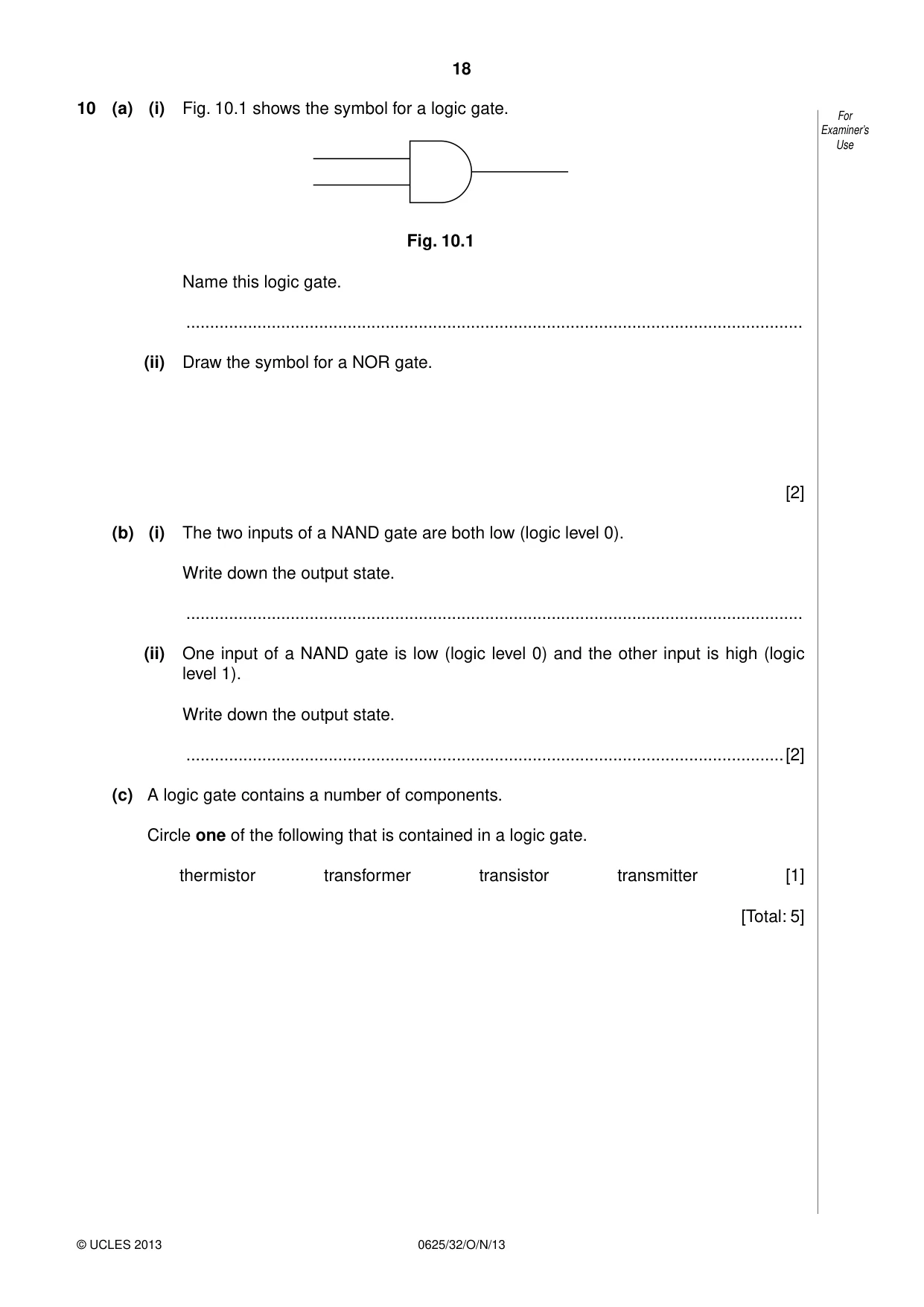 Cambridge IGCSE Physics 0625 2013 Oct/Nov Paper 3 · Variant 2 question paper, page 18 of 20