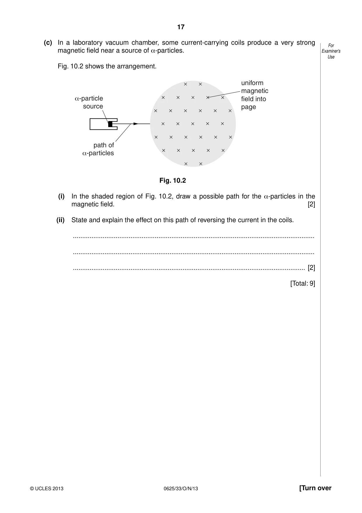 Cambridge IGCSE Physics 0625 2013 Oct/Nov Paper 3 · Variant 3 question paper, page 17 of 20