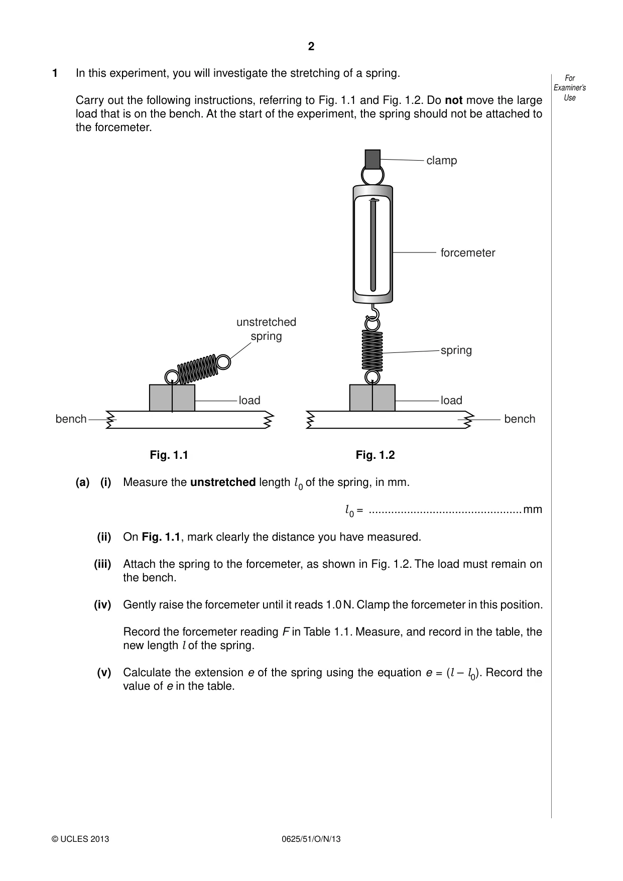 Cambridge IGCSE Physics 0625 2013 Oct/Nov Paper 5 · Variant 1 question paper, page 2 of 12