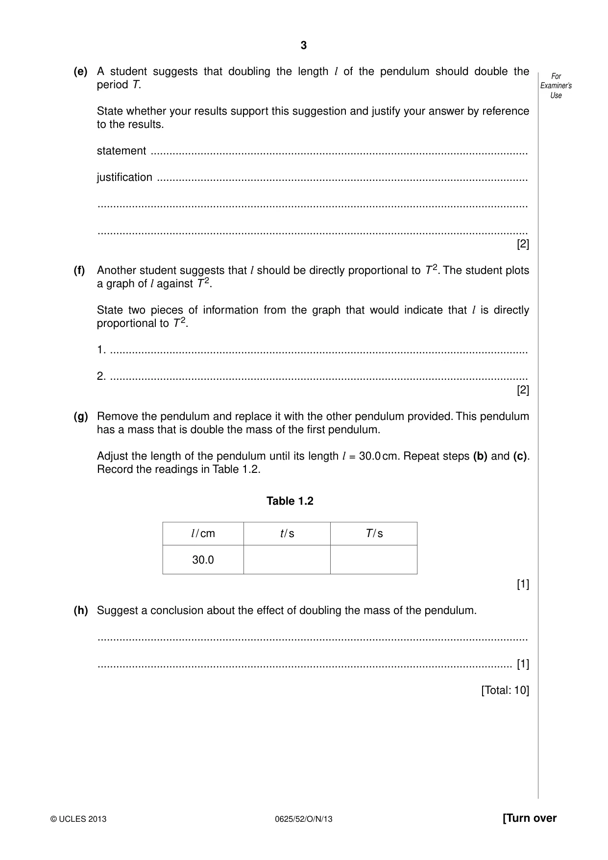 Cambridge IGCSE Physics 0625 2013 Oct/Nov Paper 5 · Variant 2 question paper, page 3 of 12