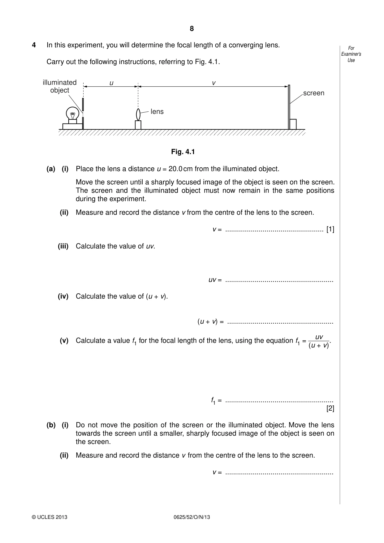 Cambridge IGCSE Physics 0625 2013 Oct/Nov Paper 5 · Variant 2 question paper, page 8 of 12