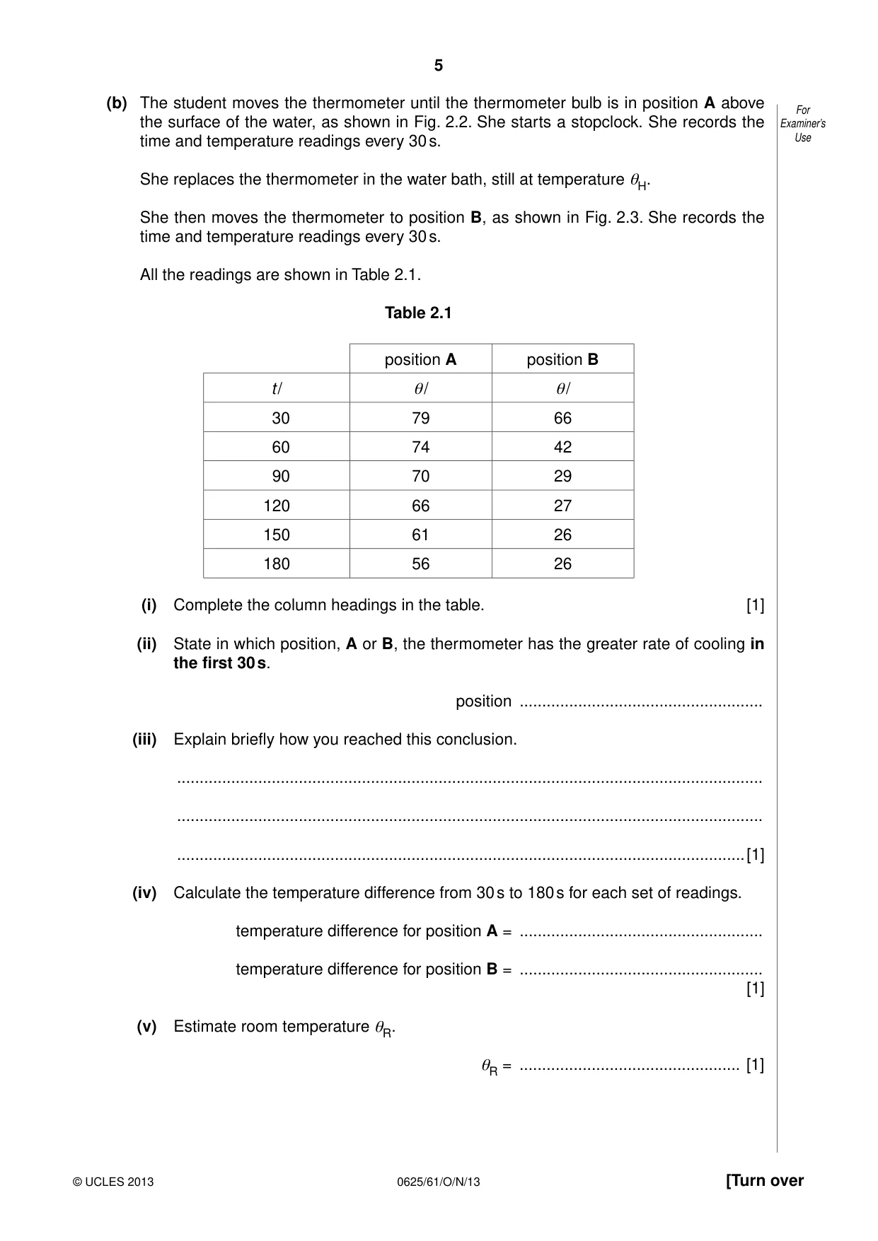 Cambridge IGCSE Physics 0625 2013 Oct/Nov Paper 6 · Variant 1 question paper, page 5 of 16