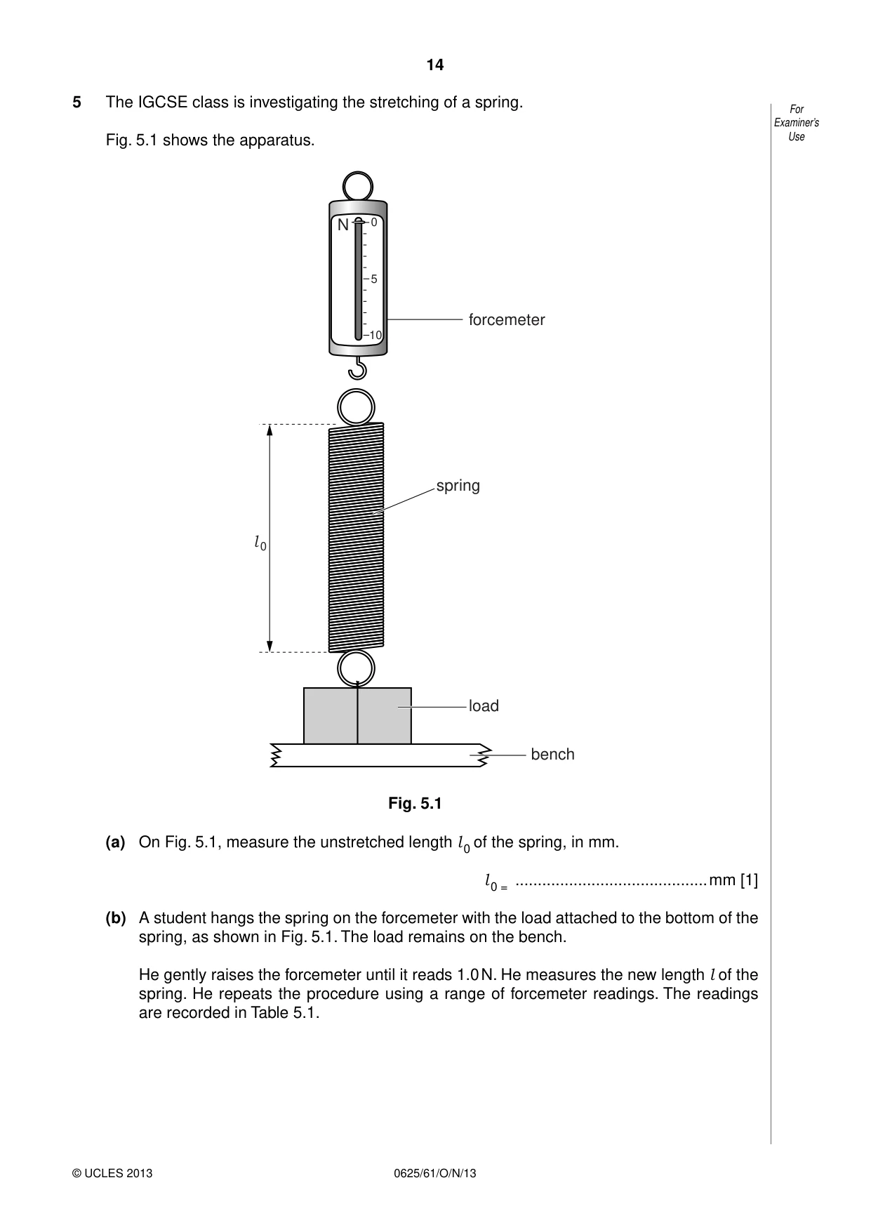 Cambridge IGCSE Physics 0625 2013 Oct/Nov Paper 6 · Variant 1 question paper, page 14 of 16