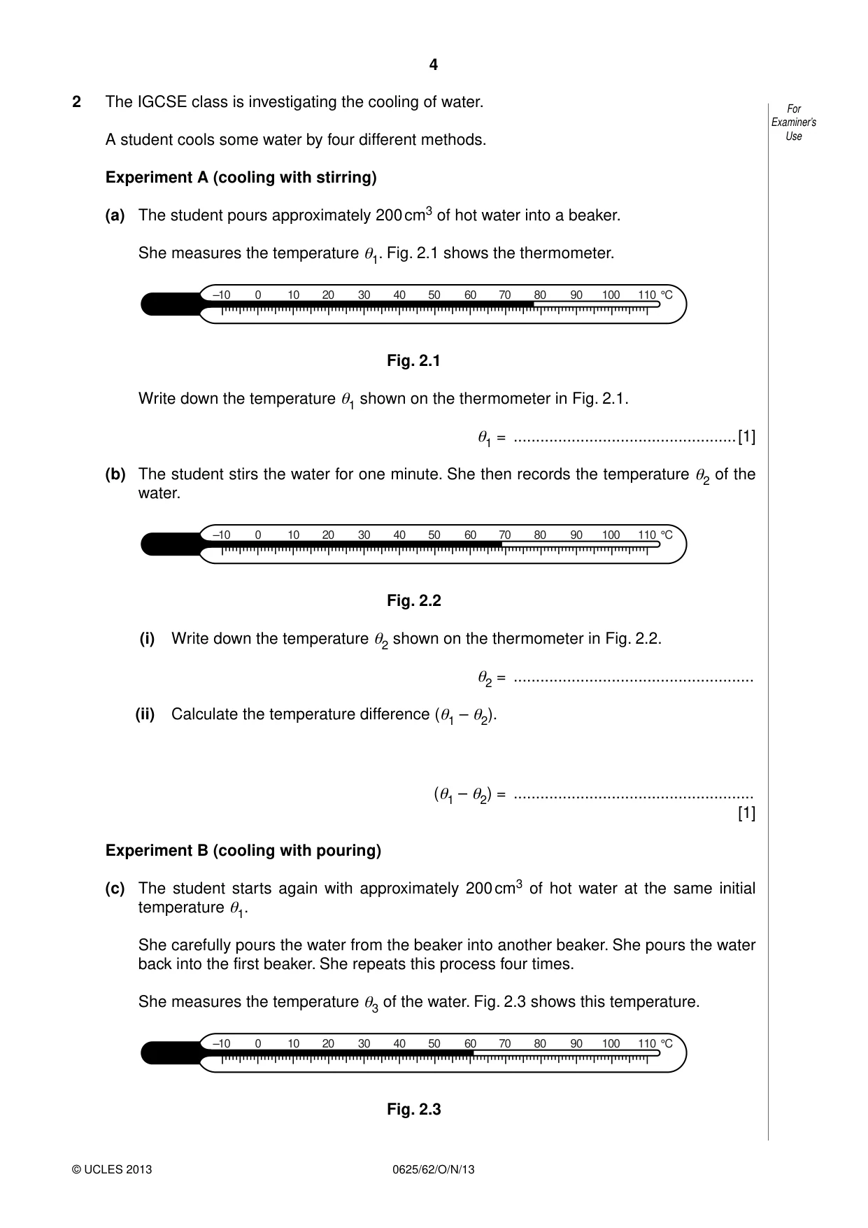 Cambridge IGCSE Physics 0625 2013 Oct/Nov Paper 6 · Variant 2 question paper, page 4 of 16