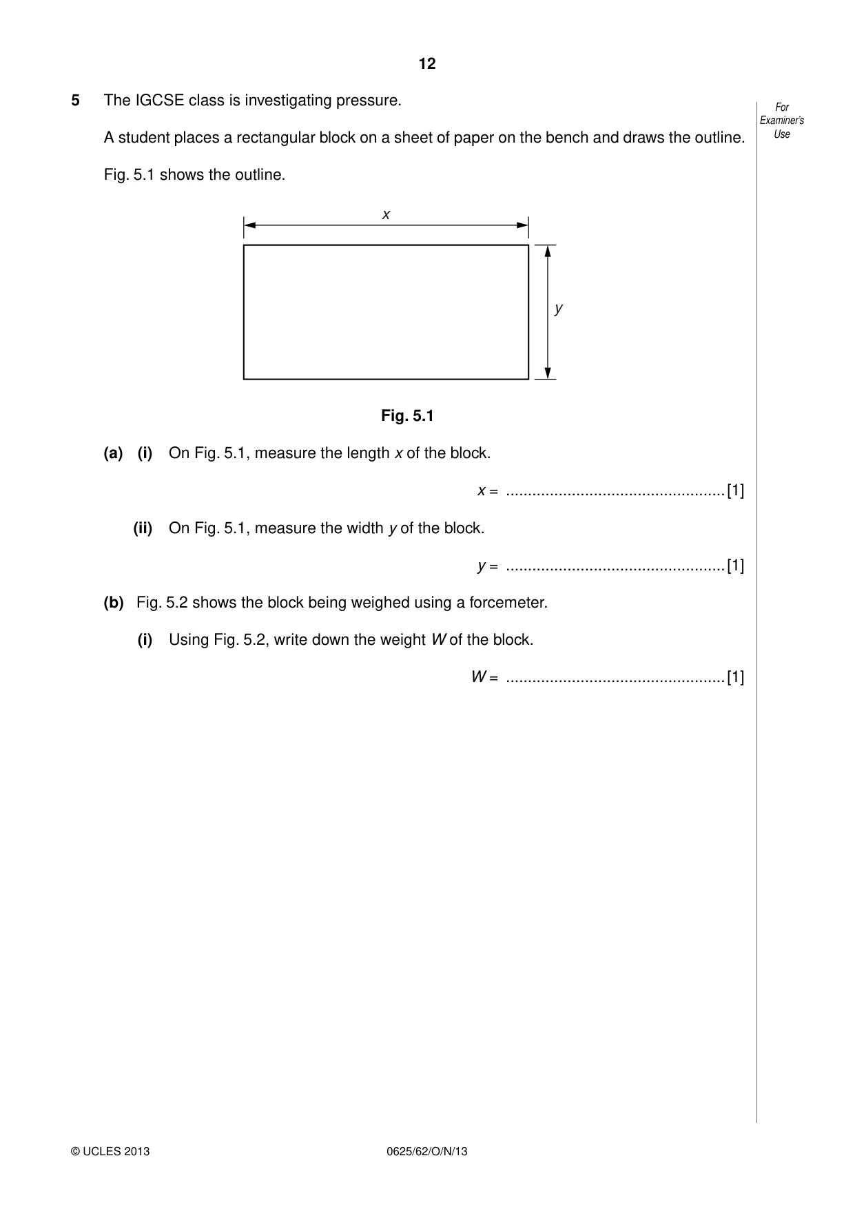 Cambridge IGCSE Physics 0625 2013 Oct/Nov Paper 6 · Variant 2 question paper, page 12 of 16