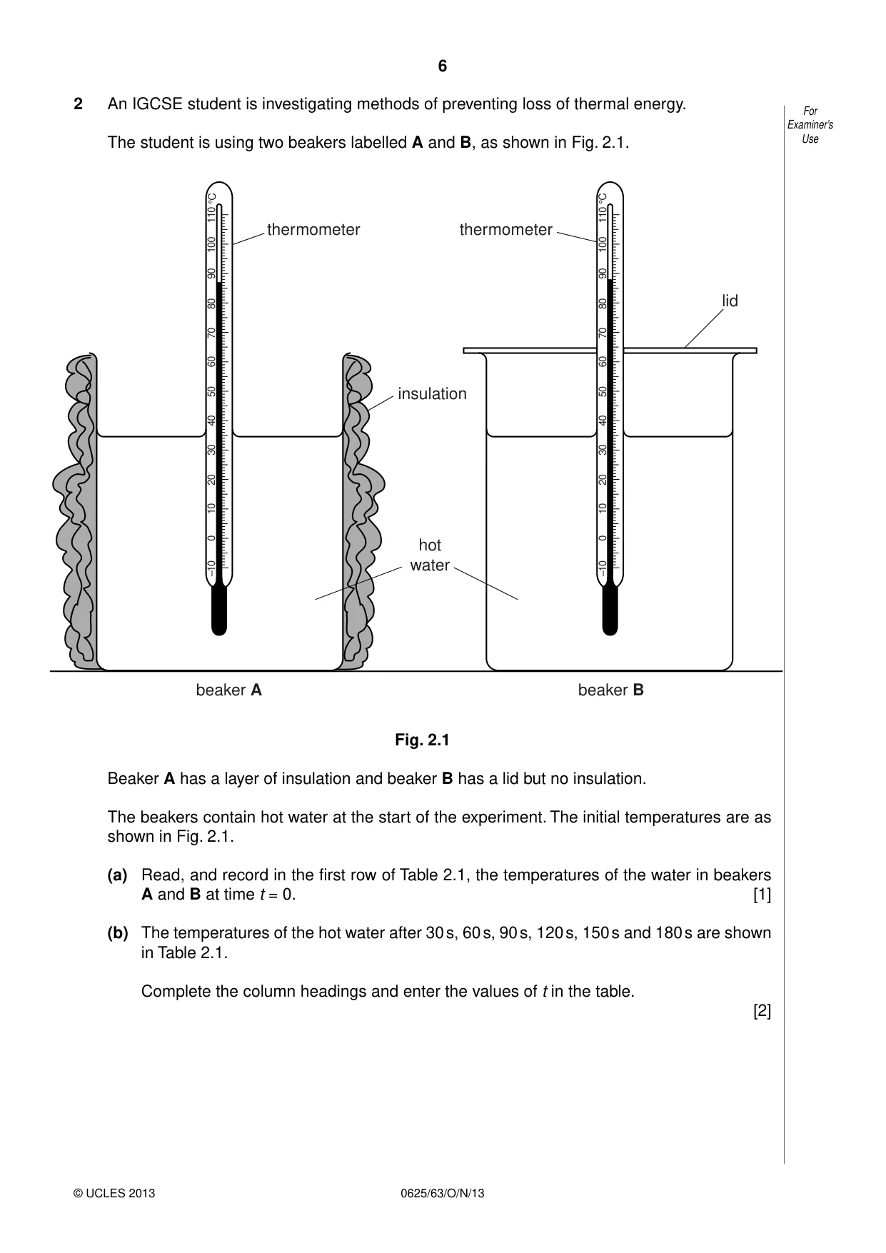 Cambridge IGCSE Physics 0625 2013 Oct/Nov Paper 6 · Variant 3 question paper, page 6 of 16