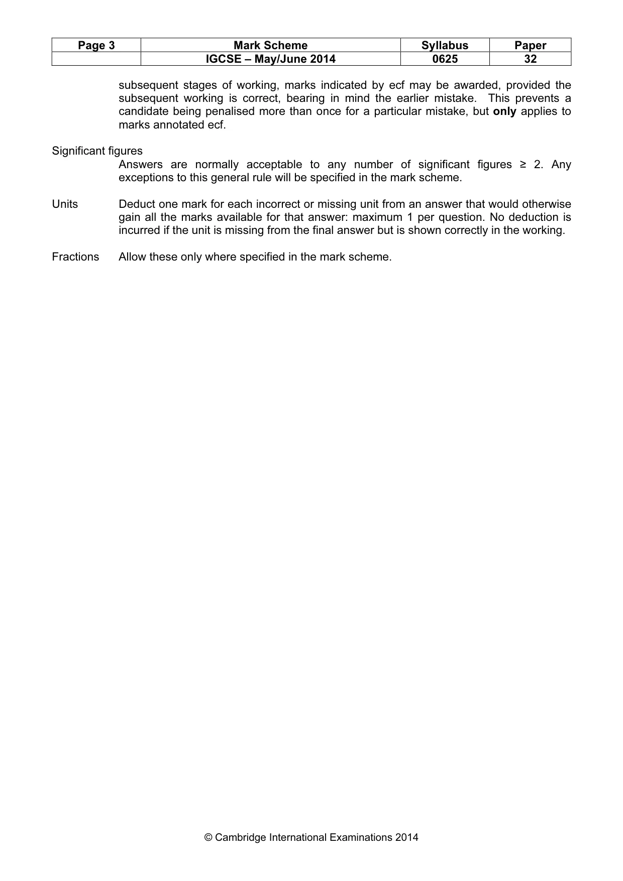 Mark scheme, page 3 of 8