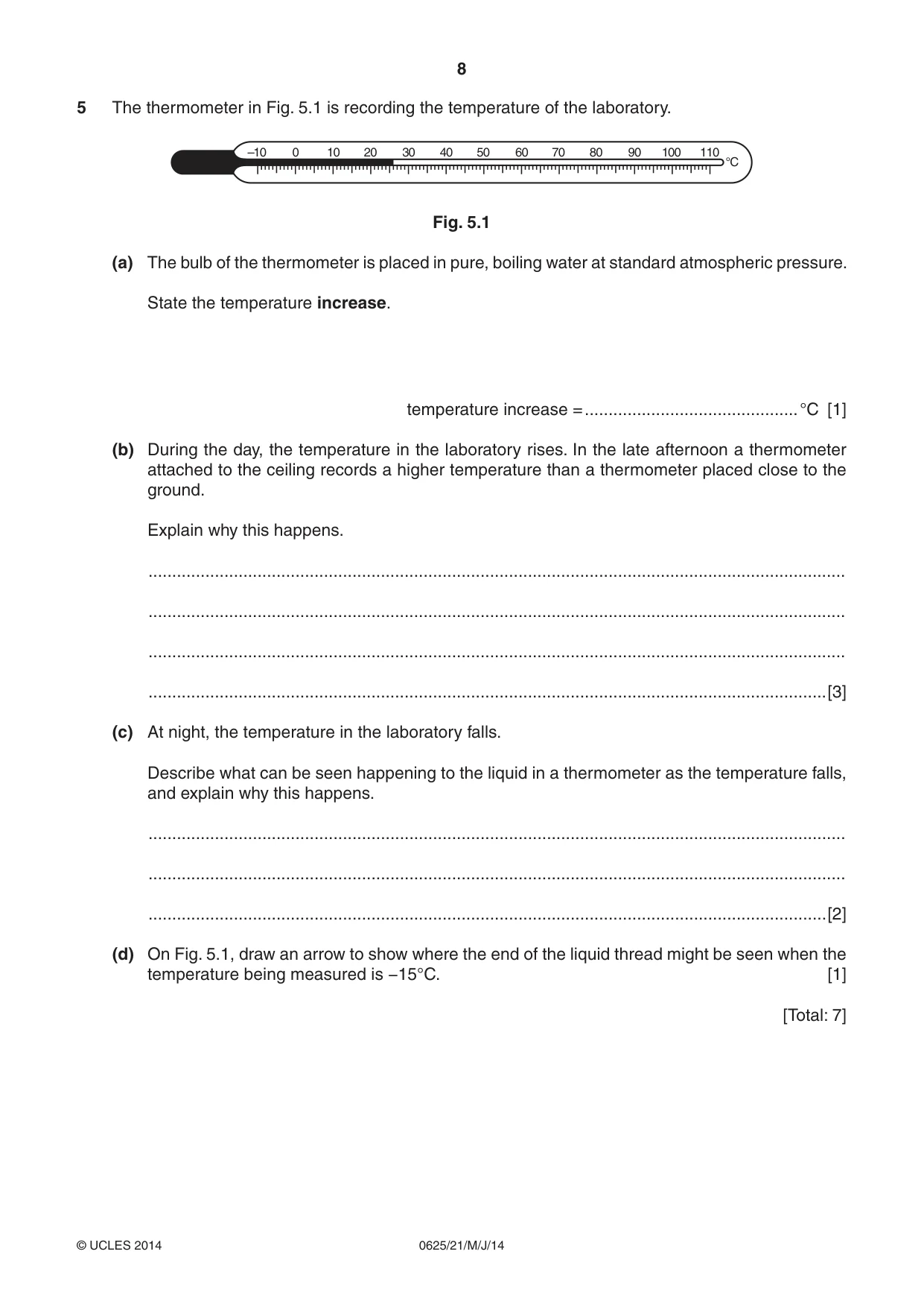 Cambridge IGCSE Physics 0625 2014 May/June Paper 2 · Variant 1 question paper, page 8 of 16