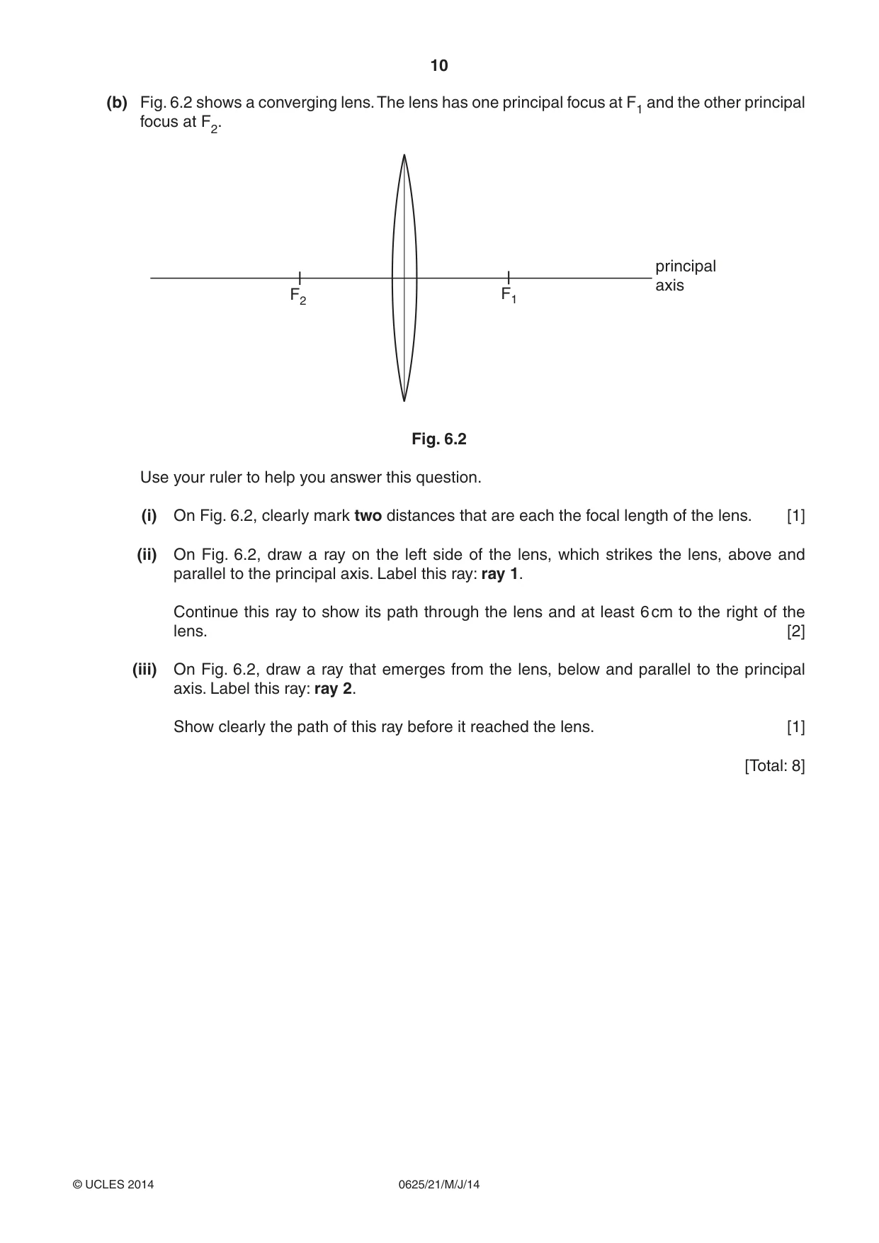 Cambridge IGCSE Physics 0625 2014 May/June Paper 2 · Variant 1 question paper, page 10 of 16