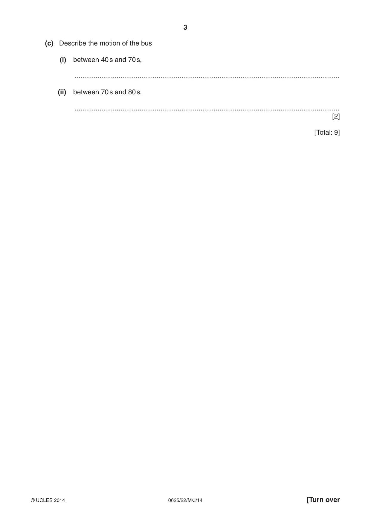 Cambridge IGCSE Physics 0625 2014 May/June Paper 2 · Variant 2 question paper, page 3 of 16