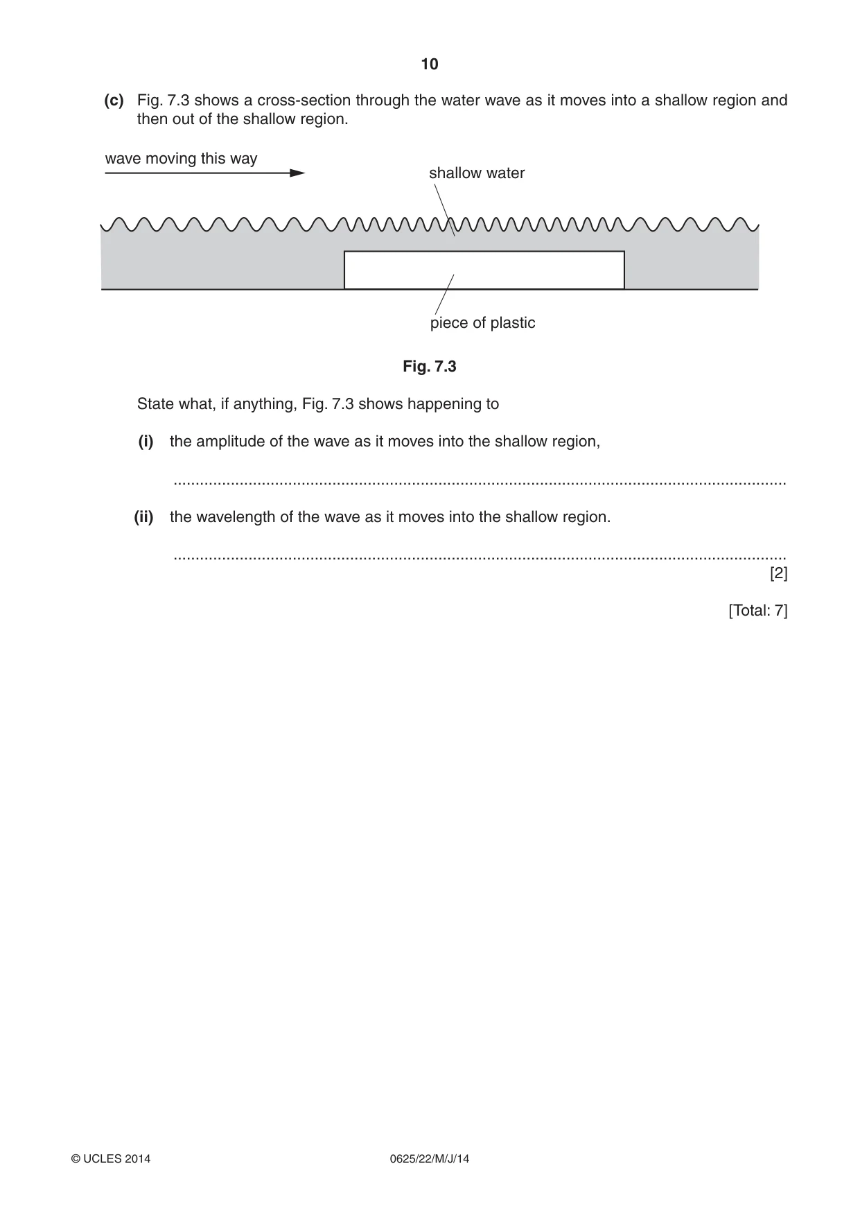 Cambridge IGCSE Physics 0625 2014 May/June Paper 2 · Variant 2 question paper, page 10 of 16