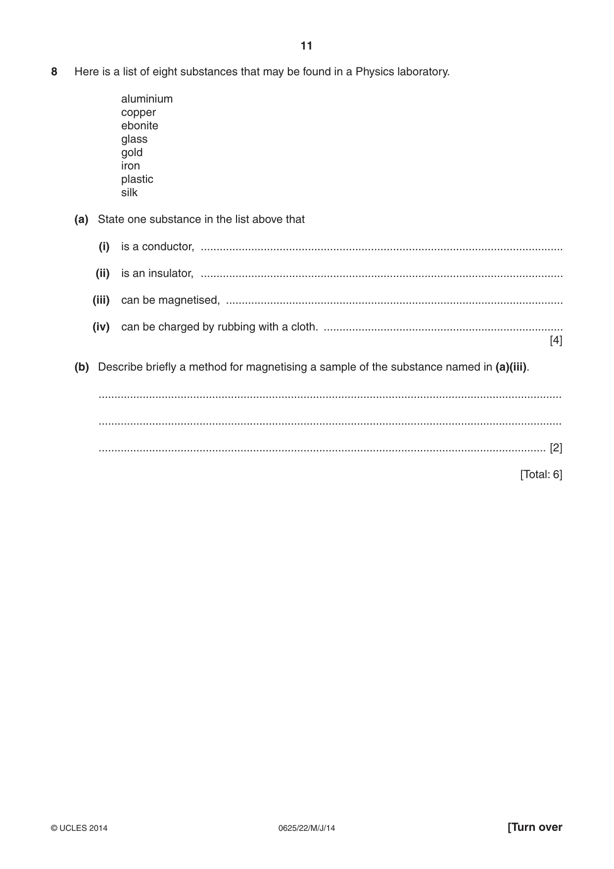 Cambridge IGCSE Physics 0625 2014 May/June Paper 2 · Variant 2 question paper, page 11 of 16