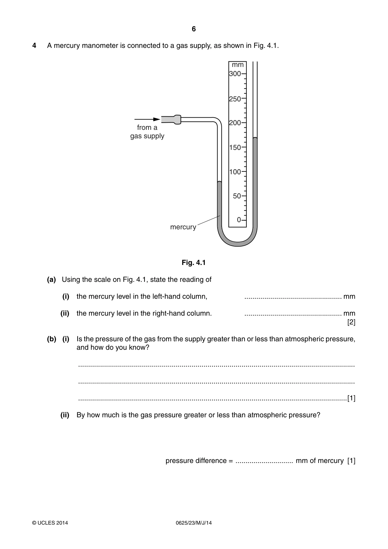 Cambridge IGCSE Physics 0625 2014 May/June Paper 2 · Variant 3 question paper, page 6 of 20