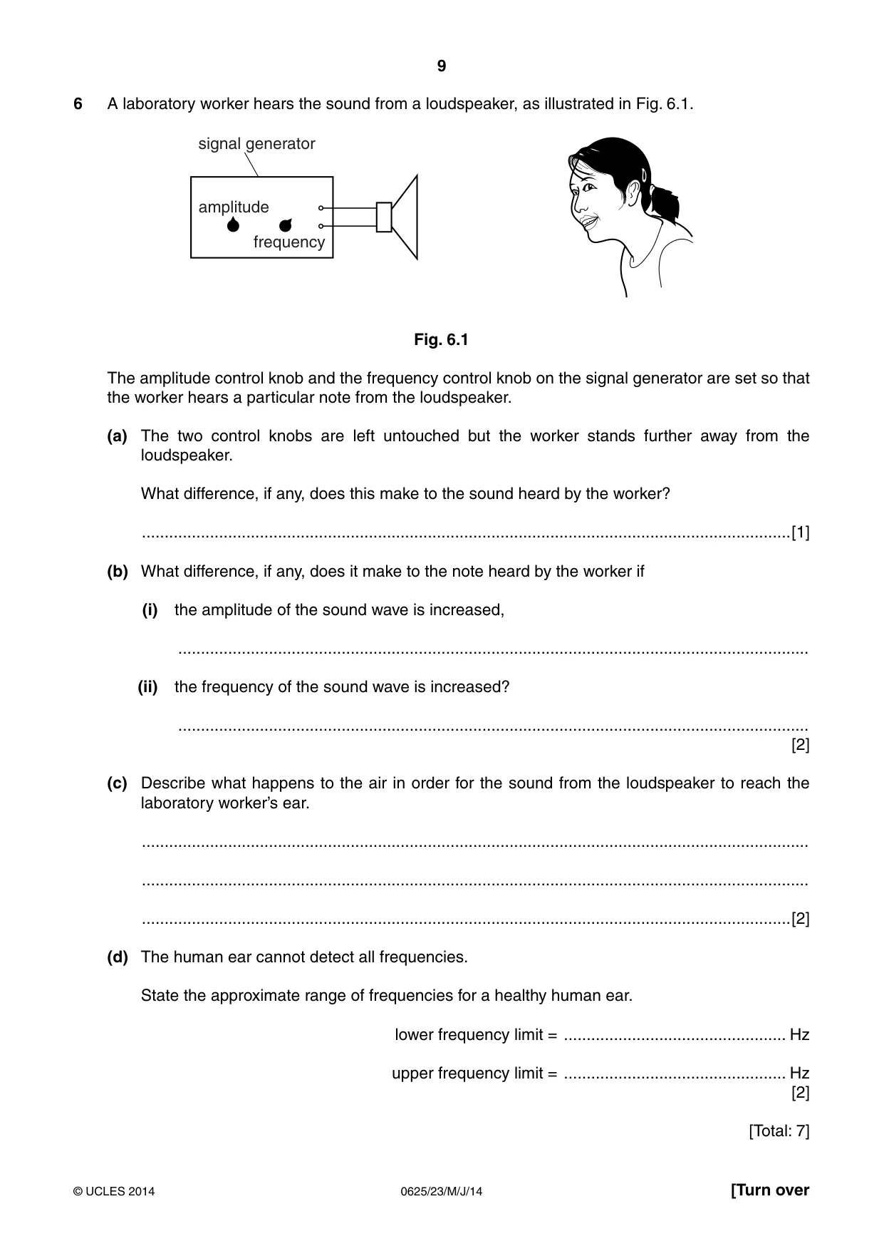 Cambridge IGCSE Physics 0625 2014 May/June Paper 2 · Variant 3 question paper, page 9 of 20